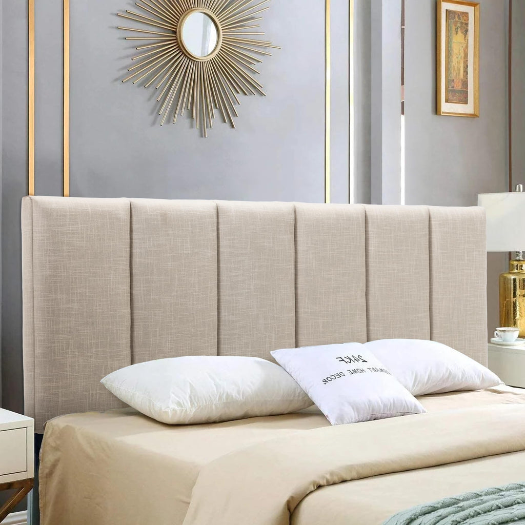 HAOBO Home Upholstered Headboards Foldable Queen/Full Linen Panels with Height Adjustments