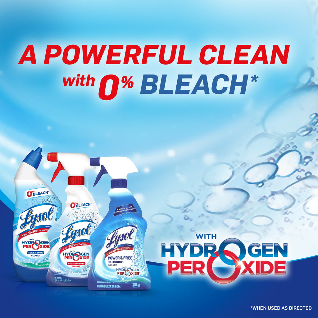 Lysol Toilet Bowl Cleaner Gel, for Cleaning and Disinfecting, Bleach Free, Ocean Fresh Scent, 24oz