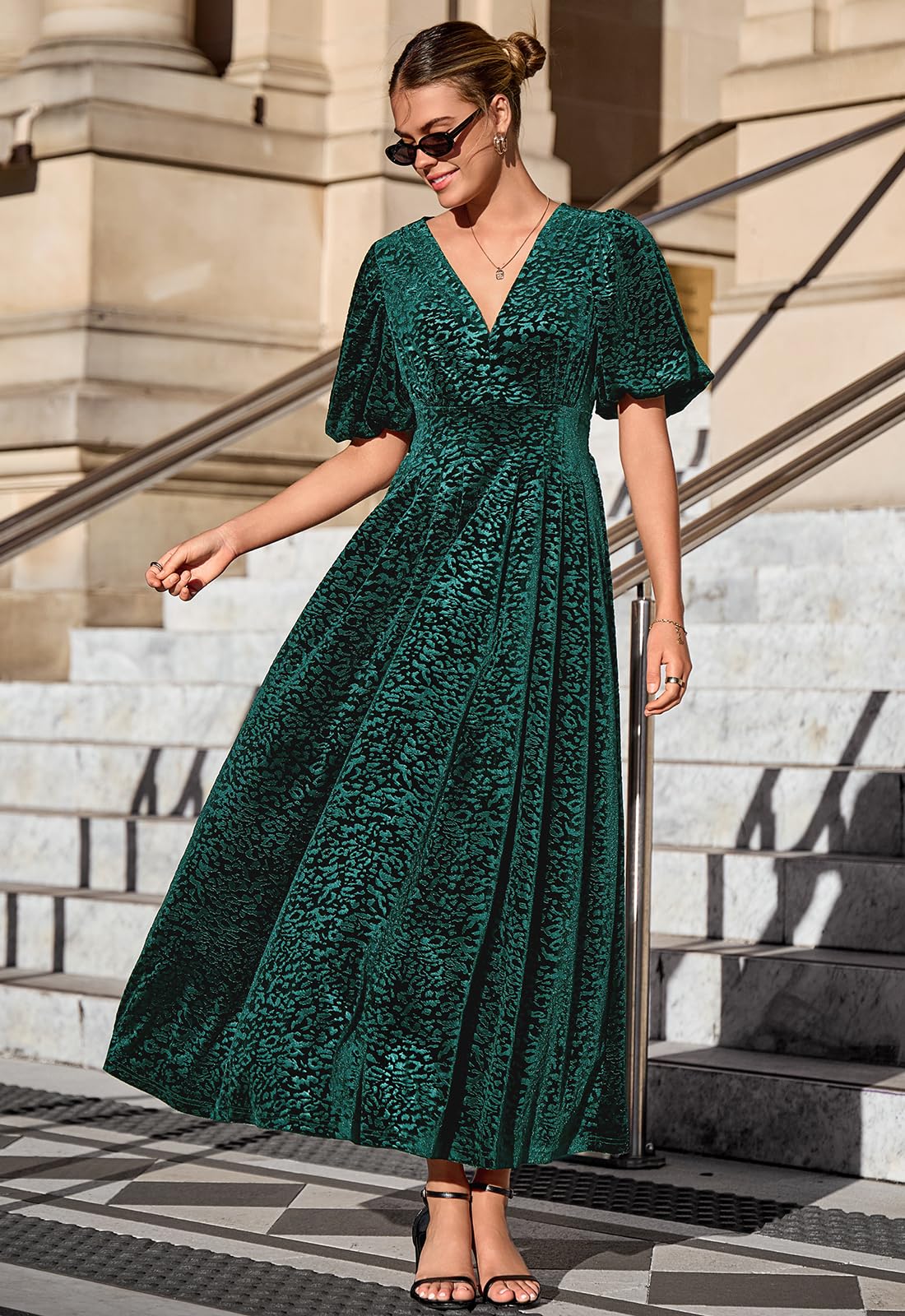 Sissyaki Women's Velvet Formal Dresses for Wedding Guest 2025 Fall Winter Dress