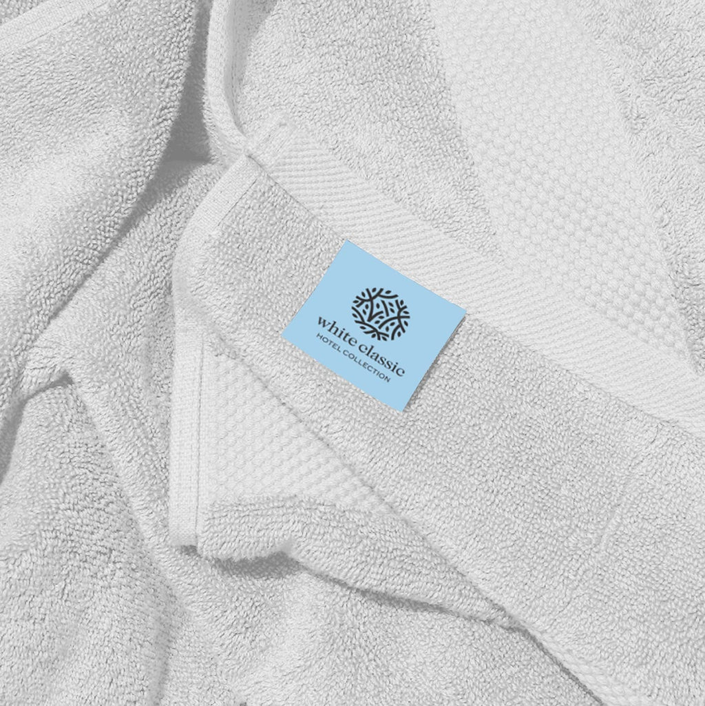 White Classic Luxury Bath Towels Set of 4 Large - 700 GSM Turkish Cotton Ultra Soft Bath Towels 27x54 | Highly Absorbent and Quick Dry | Hotel Towels for Bathroom Luxury, Plush Shower Towels, White