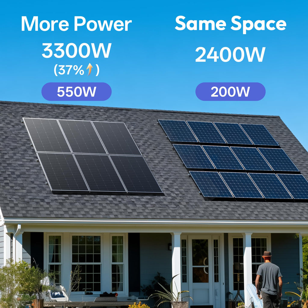 JJN 100 Watt Solar Panels, 10BB Monocrystalline 12V 100W Solar Panel, 23% High Efficiency PV Module Power Charger for RV, Home, Farm, Boat, Caravan and Off-Grid Applications