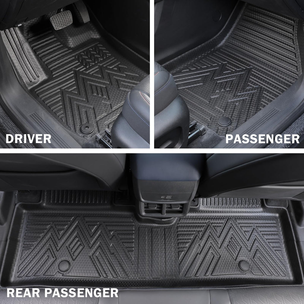 KUST Floor Mats for Tesla Model S Accessories 2012-2024 2025 (Not for Plaid/Long Range) Custom Fit Floor Liners A ll Weather Protection 1st & 2nd Row High Edge Non-Slip