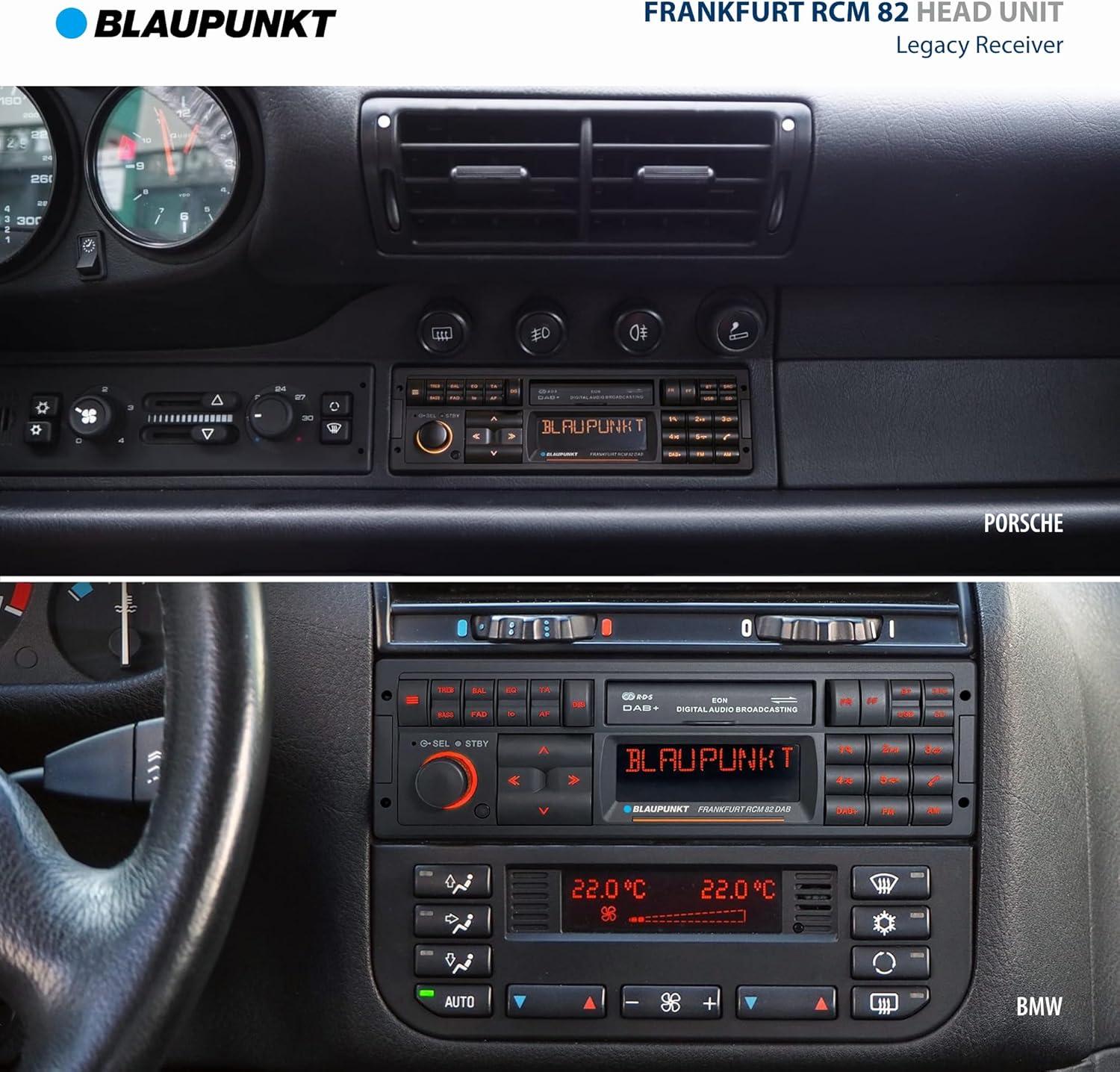 Blaupunkt Frankfurt RCM 82 DAB Legacy Car Stereo with Bluetooth - Retro Design with Modern Technology