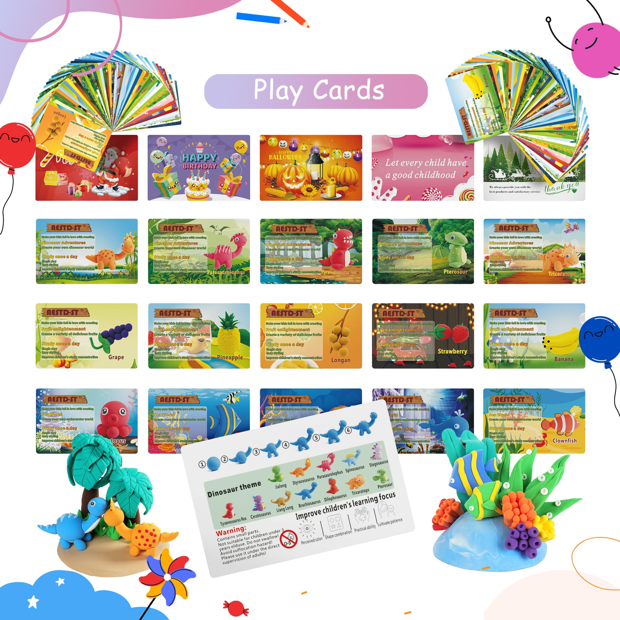 Aestd-ST Air Dry Clay 42 Colors, Modeling Clay for Kids, DIY Magic Clay, Molding Clay Kit with Sculpting Tools, Non-Sticky Soft and Super Light, Arts and Crafts Gift for Boys Girls Kids