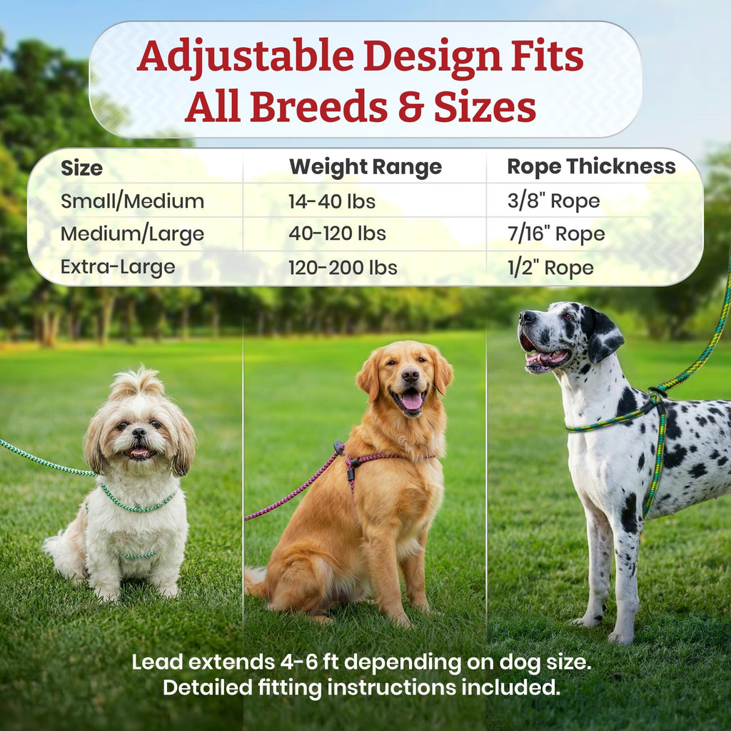 Harness Lead Escape Resistant, Reduces Pull Dog Harness, Medium/Large, Black