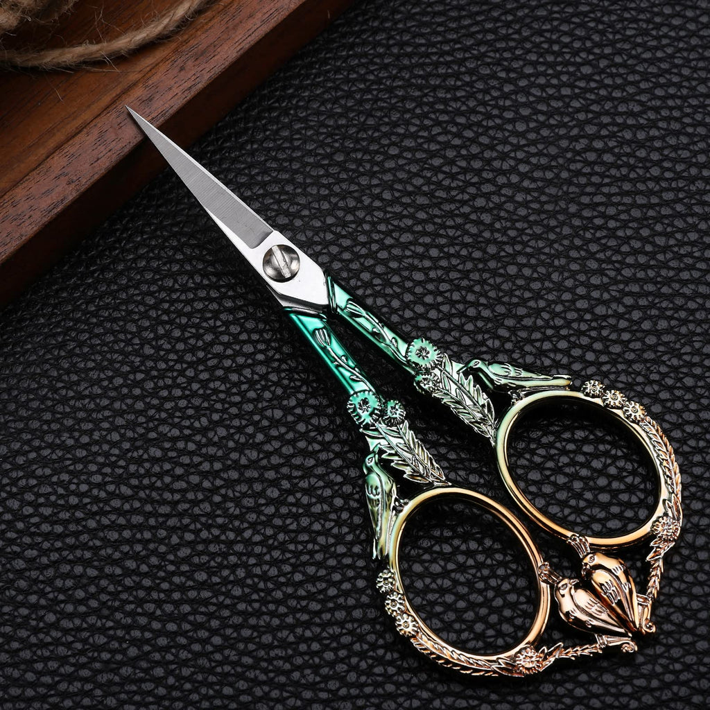YOUGUOM Small Craft Scissors, Little Travel Sharp Embroidery Scissors All Purpose, Straight Tips Mini Sewing Shears, Precision Detail Thread Cutting Snips