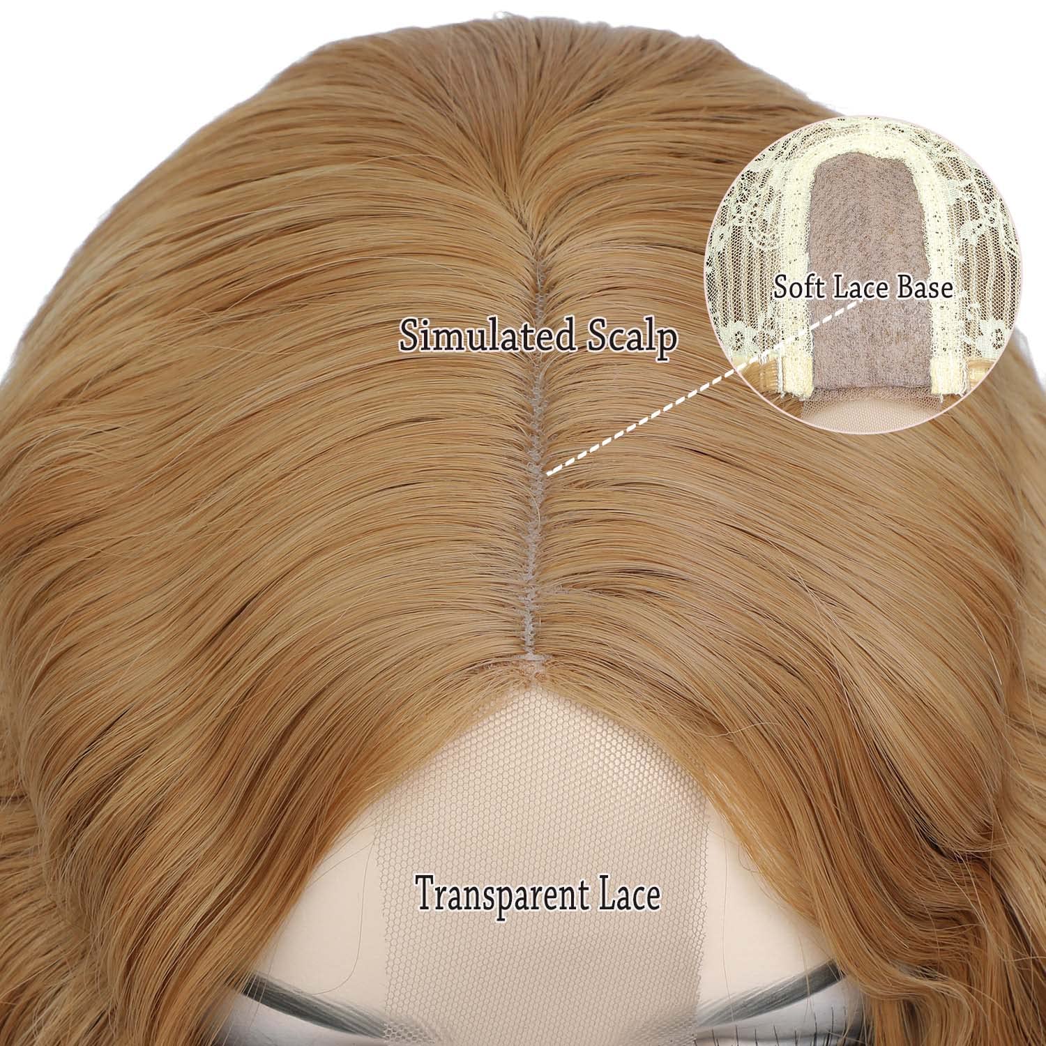 INSTASTYLE 30 Inch Synthetic Curly Wigs for Women Long Black Hair Wig Lace Front 4" Simulated Scalp Natural Loose Deep Wave Crimps Curls Wig As Hair Replacement Wigs 1B