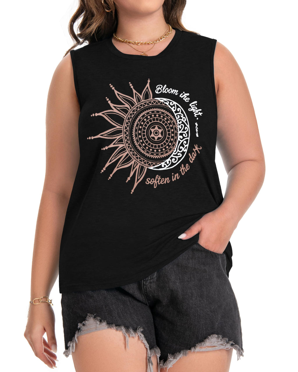 Plus Size Tops for Women Sleeveless Summer Tank Top Loose Fit Casual Tunics Shirts 2026