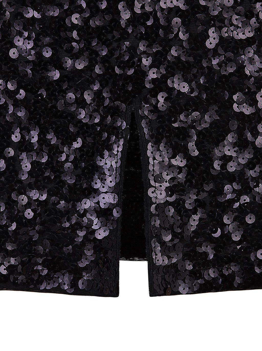 Vijiv Women's Sequin Skirt Midi High Waist Elegant Stretchy Sparkle Side Slit Pencil Skirt Party Cocktail