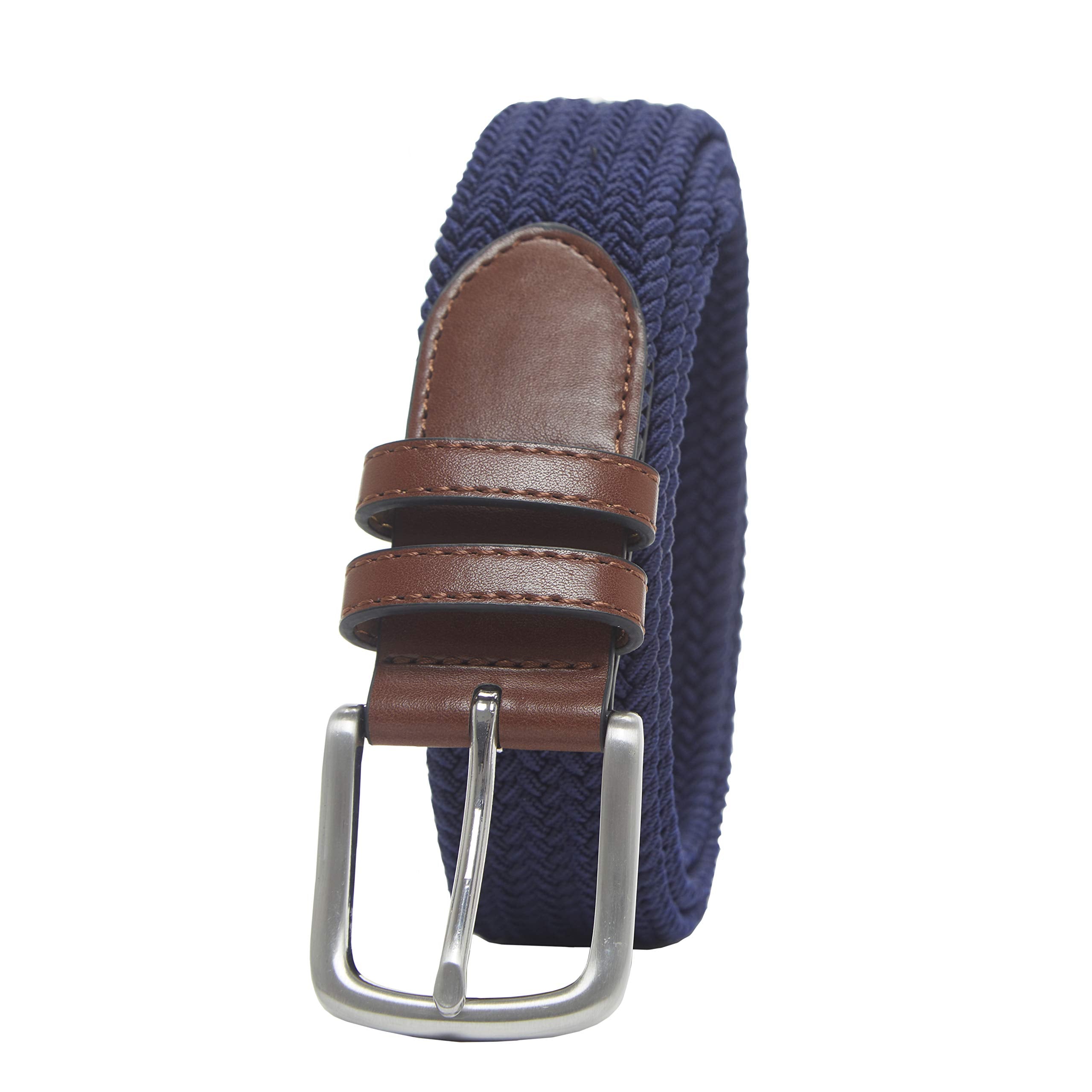 Amazon Essentials Men's Stretch Woven Braid Belt for Jeans