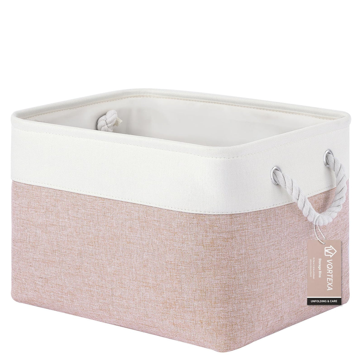 Storage Baskets for Shelves 11.8x7.9x5.2 Inch, Foldable Fabric Storage Bins with Handles, Small Storage Baskets for Organizing Closet, Office, Home Organization (1-Pack, Gray)