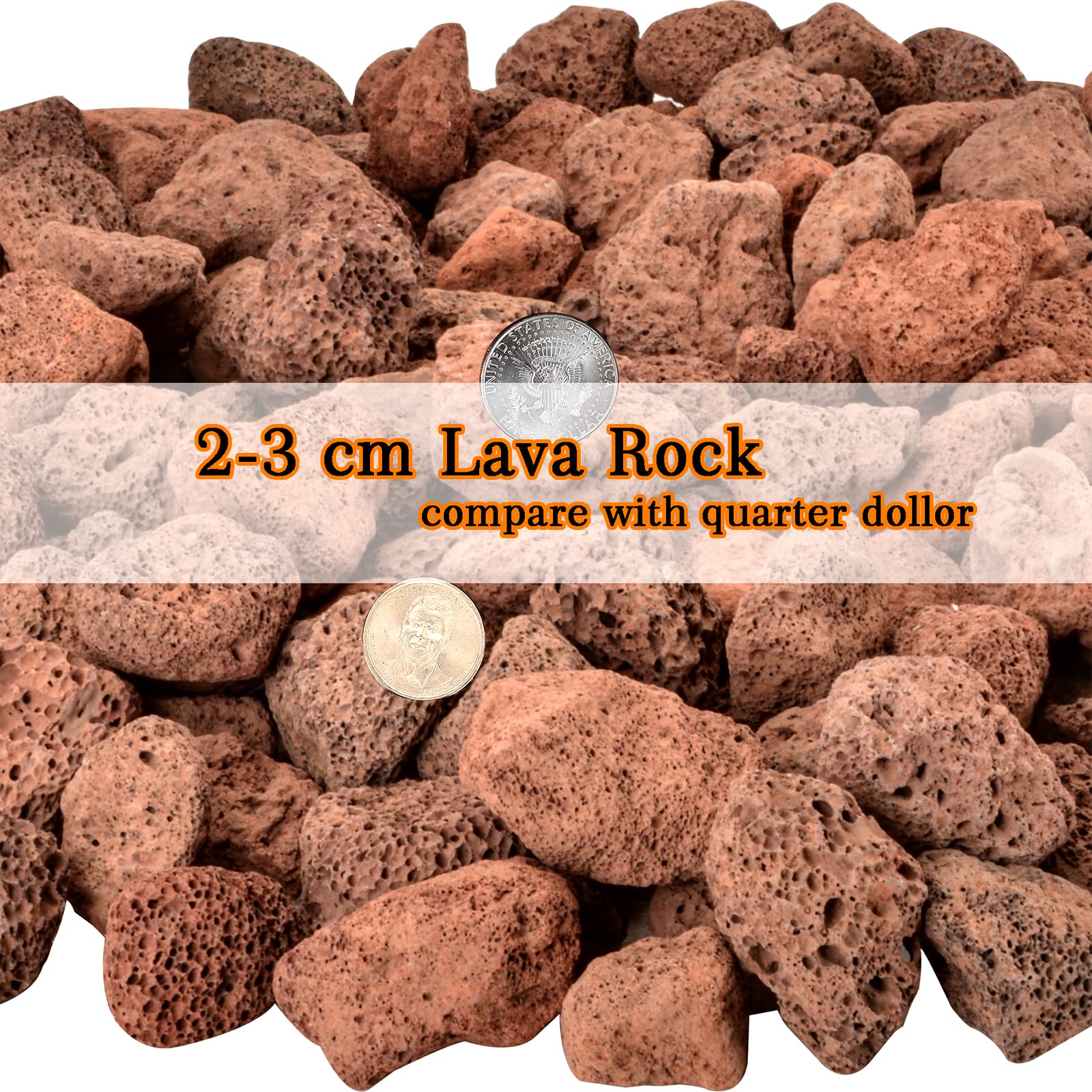 Mr. Fireglass 10 Pounds Black Natural Lava Rock for Indoor Outdoor Gas Fire Pits Fireplaces & Barbecue Grills | Volcanic Lava Stones for Decorating Garden Landscaping, Potted Plants, 0.2"-0.3"