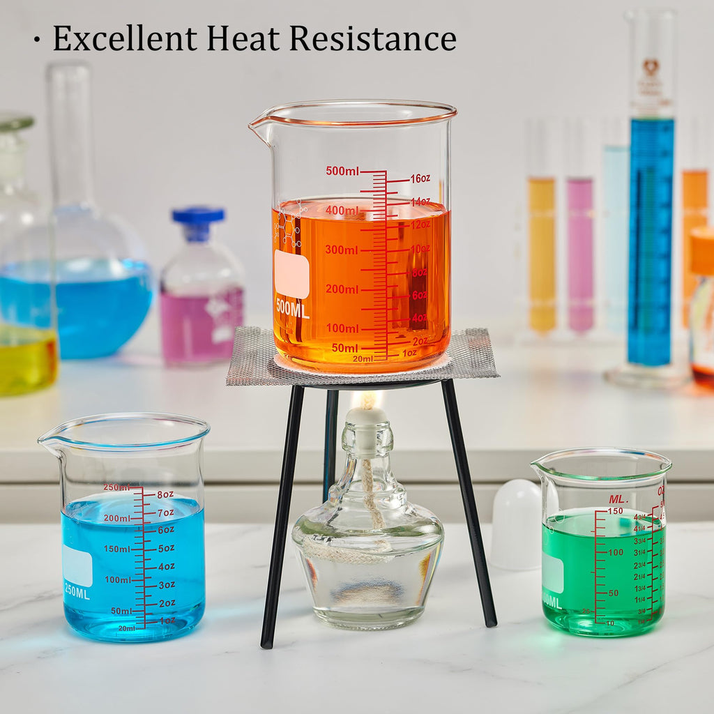 High Borosilicate Glass Measuring Cup-V-Shaped Spout，Glass Measuring Beaker for Kitchen or Restaurant, Easy to Read, 30 ML (1 Oz)-Pack of 2