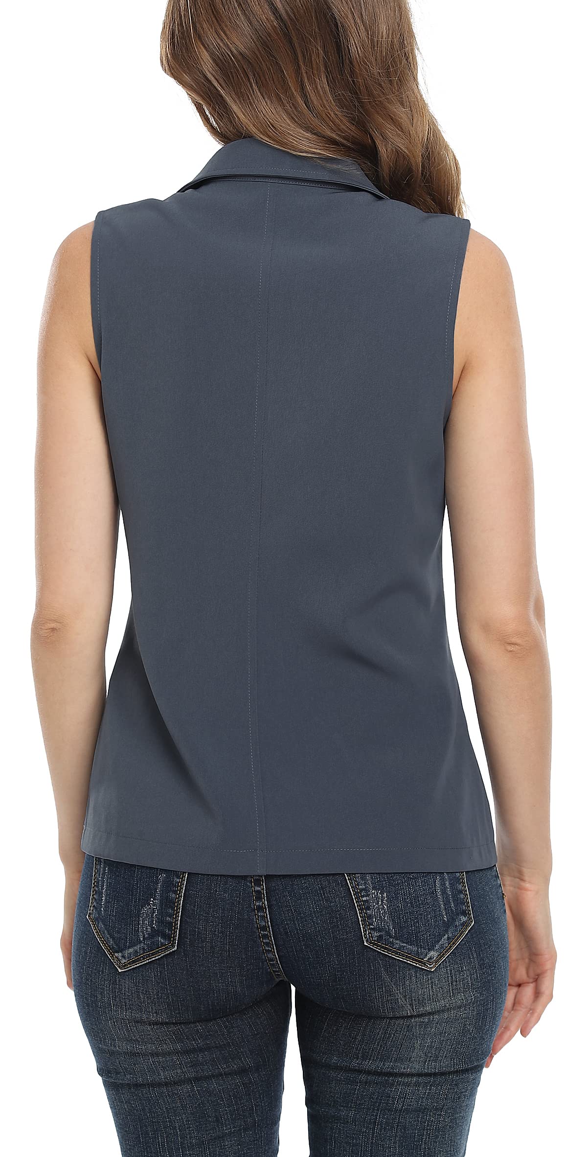 MISS MOLY Women's Lightweight Vest Casual Zip Up Utility Vest Hiking Golf Sleeveless Jackets with Pockets