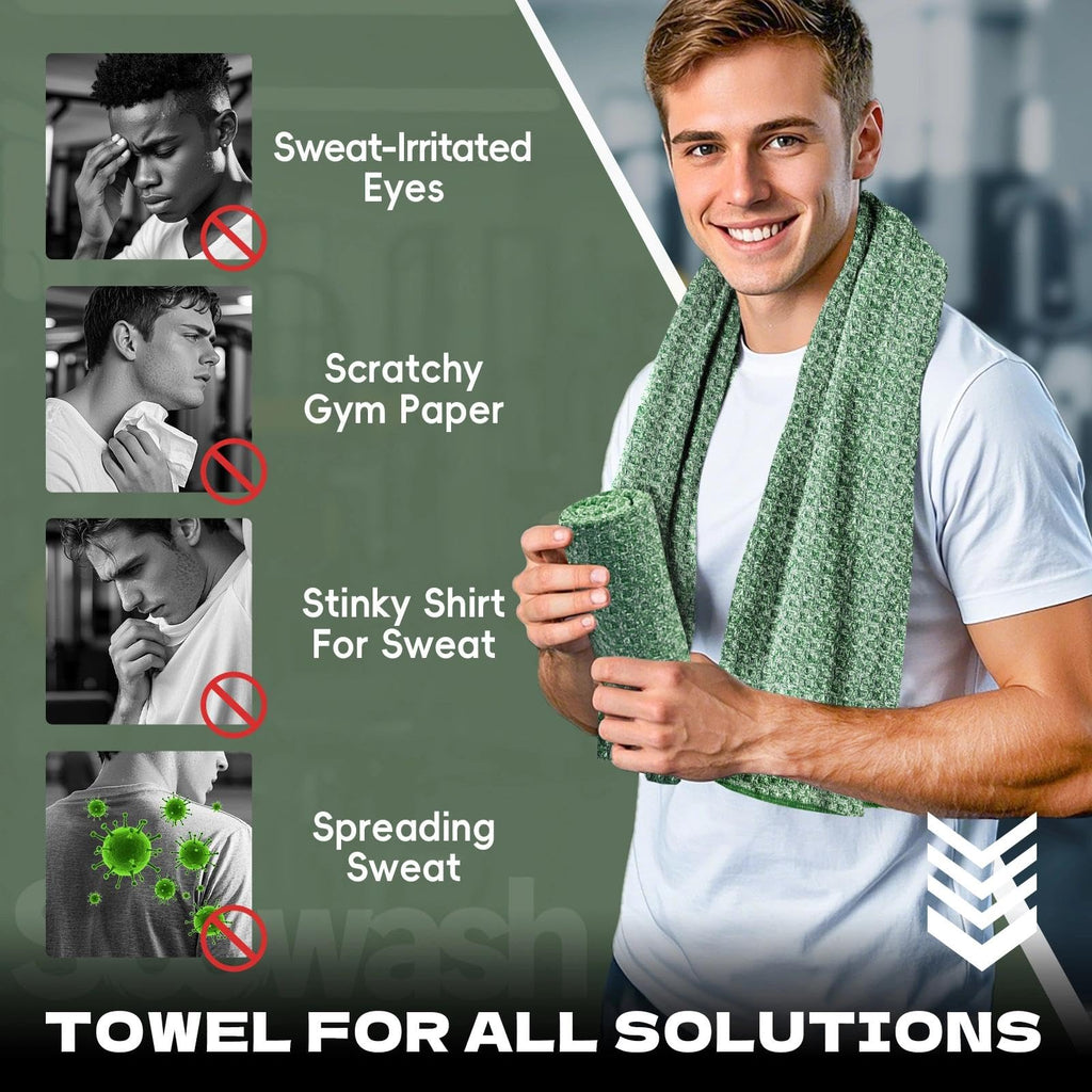 Microfiber Gym Towels for Showering Working Out Quick Dry Negative ions Large Middle Small Sizes Lightweight Gym Towel for Men Women Tennis Sports Towels for Body Hot Yoga Fitness Essentials