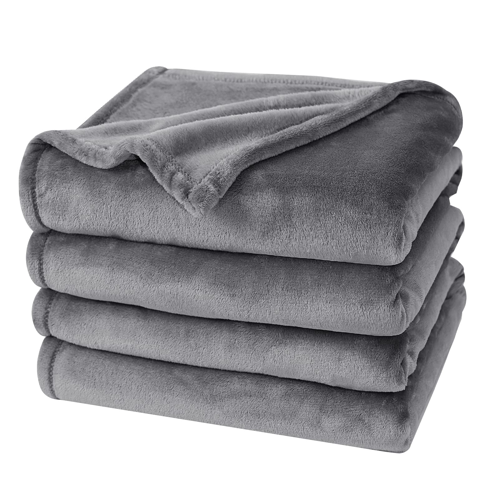 PHF Oversized King Big Fleece Blanket 120"x120", No Shed No Pilling Extra Large Soft Blanket, Giant 10'x 10' Lightweight for Bed, Sofa Travel and Camping, Suitable for All Season, Beige