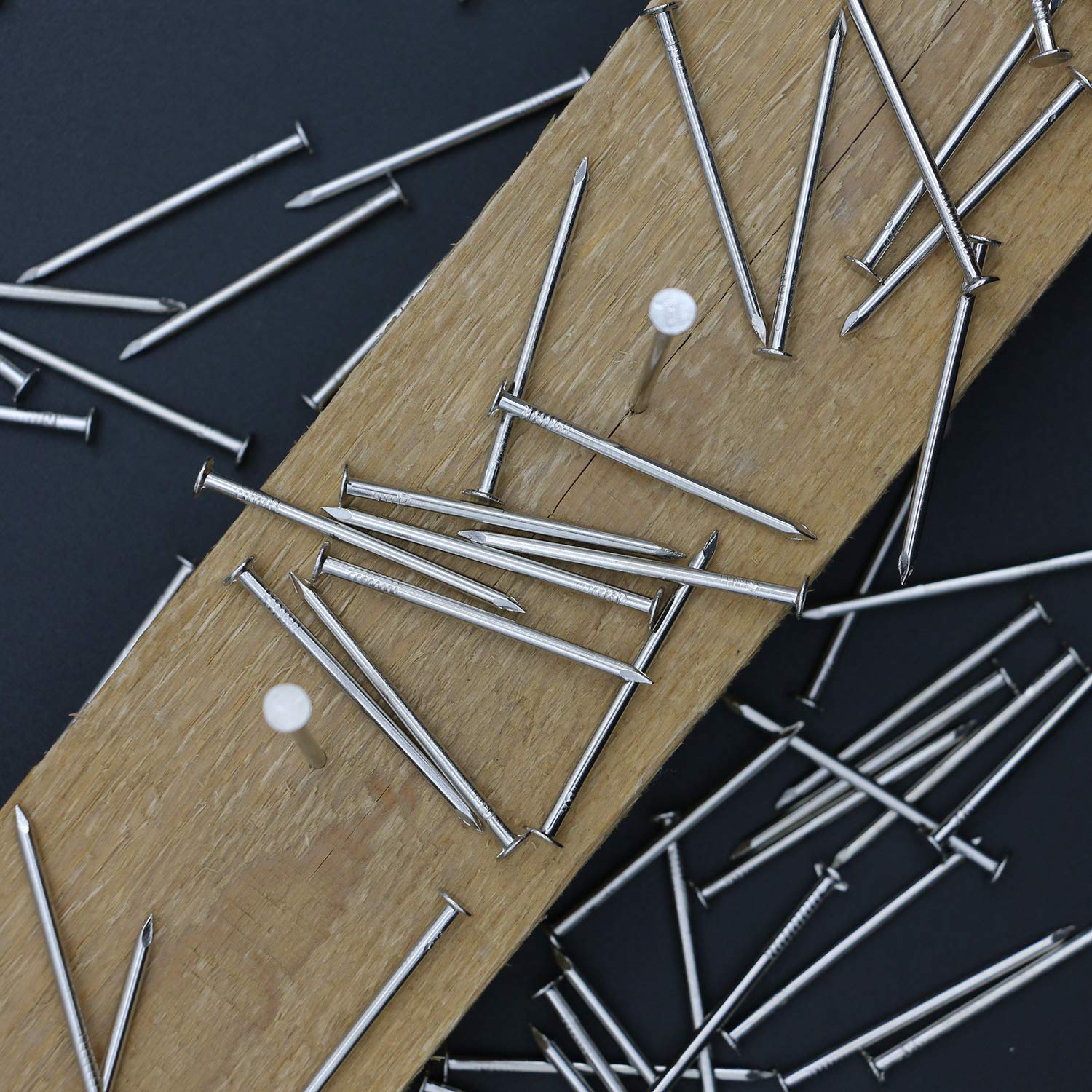 240pcs Gold Hardware Nails, 1-1/2” × 14 Ga Brass Plated Wood Nails, Nails for Hanging Wall Decor, Finishing Nails, Picture Hanging Nails, Wall Nails, Roofing Nails