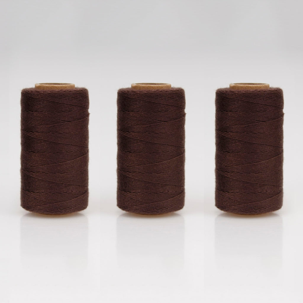 Lusecarl Polyester Thread 110 Yards Each Spool for Hair Extensions 3 Rolls Hair Weave Sewing Threads for Hand Sewing, Hair Extensions, Making Wigs DIY (3 Thread, Black)