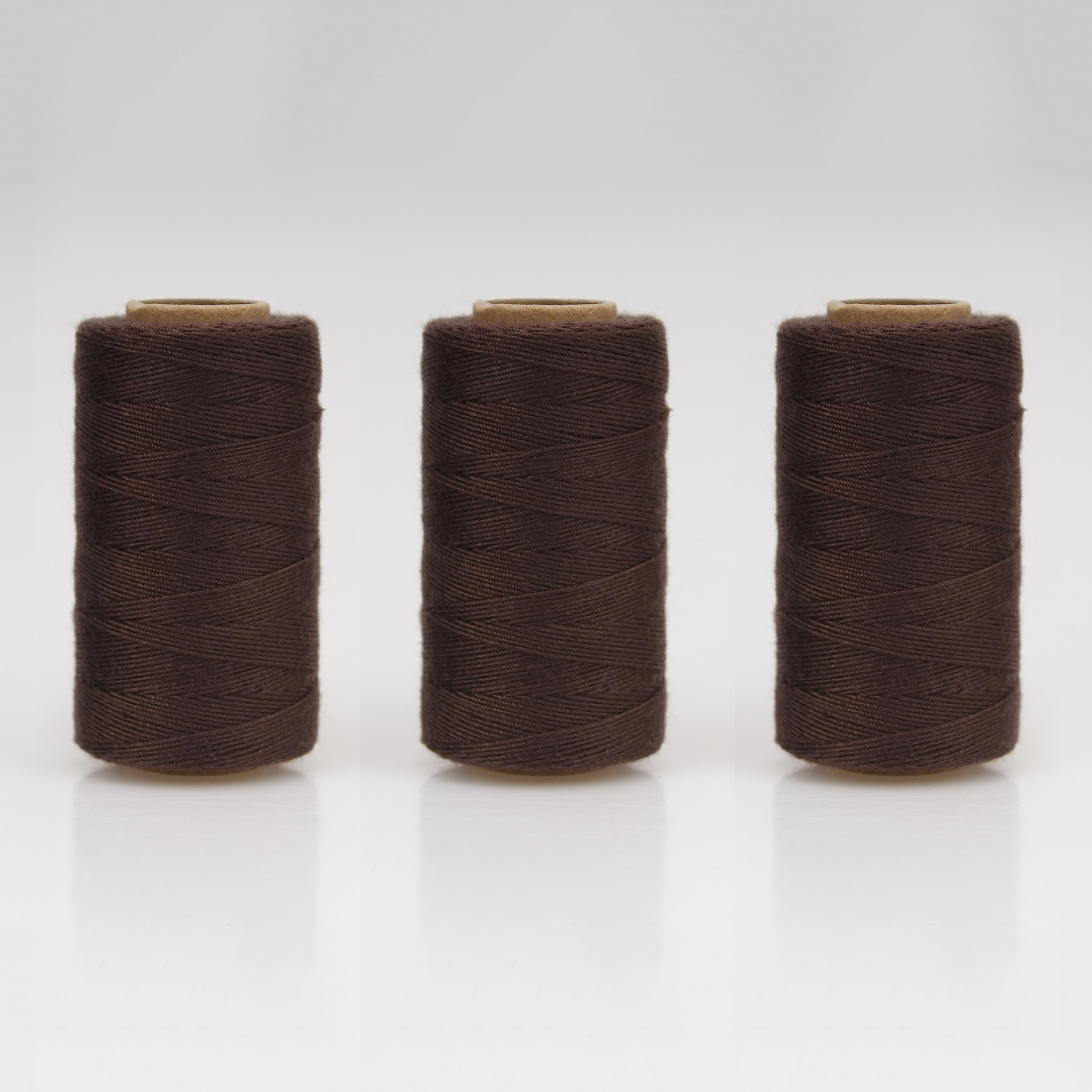Lusecarl Polyester Thread 110 Yards Each Spool for Hair Extensions 3 Rolls Hair Weave Sewing Threads for Hand Sewing, Hair Extensions, Making Wigs DIY (3 Thread, Black)