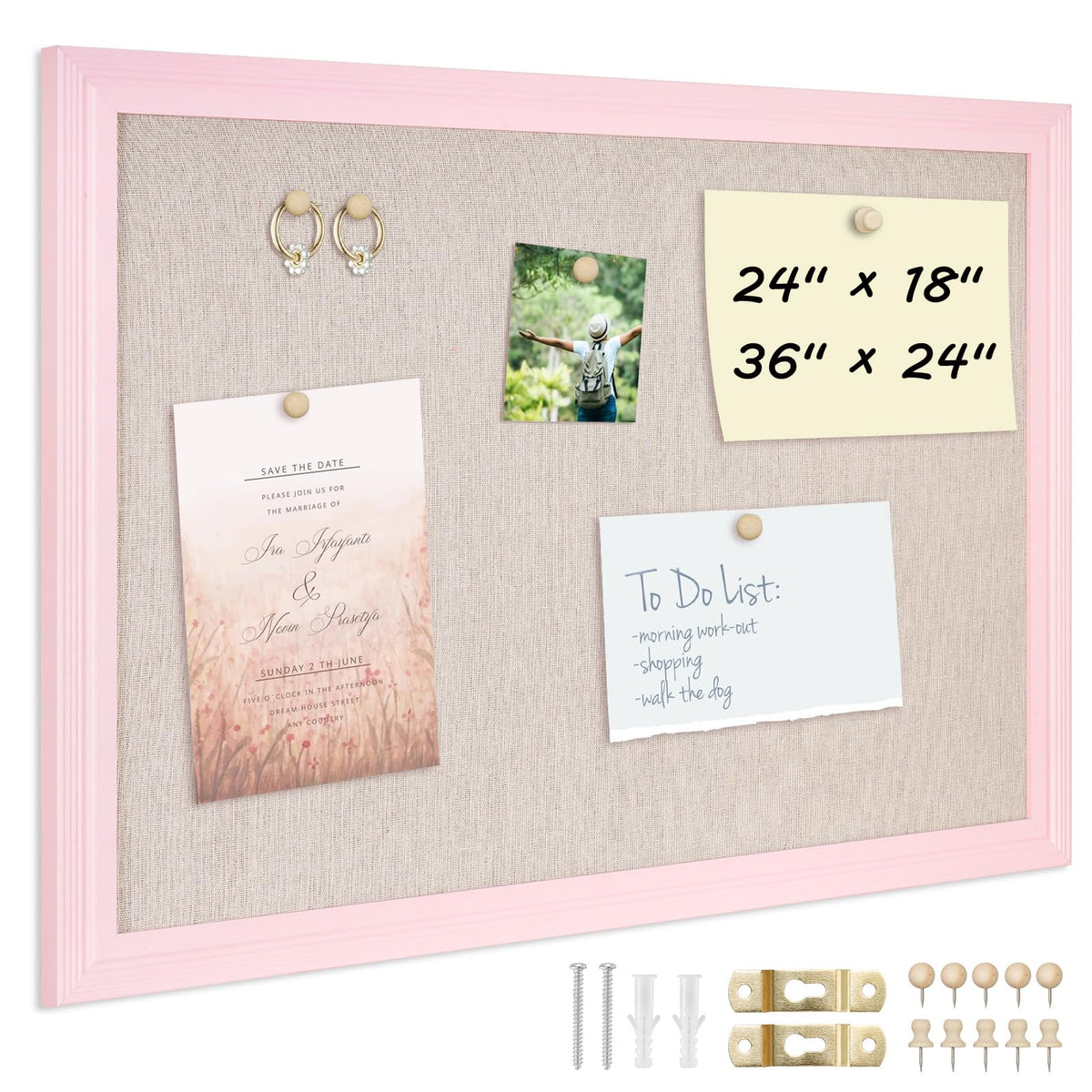 DOLLAR BOSS Black Cork Board with Linen Double-Sided 16''X 12'', Black Cork Boards for Walls, Wood Frame Bulletin Board Hanging Pin Board, Cork Board for Office Home School 1-Pack