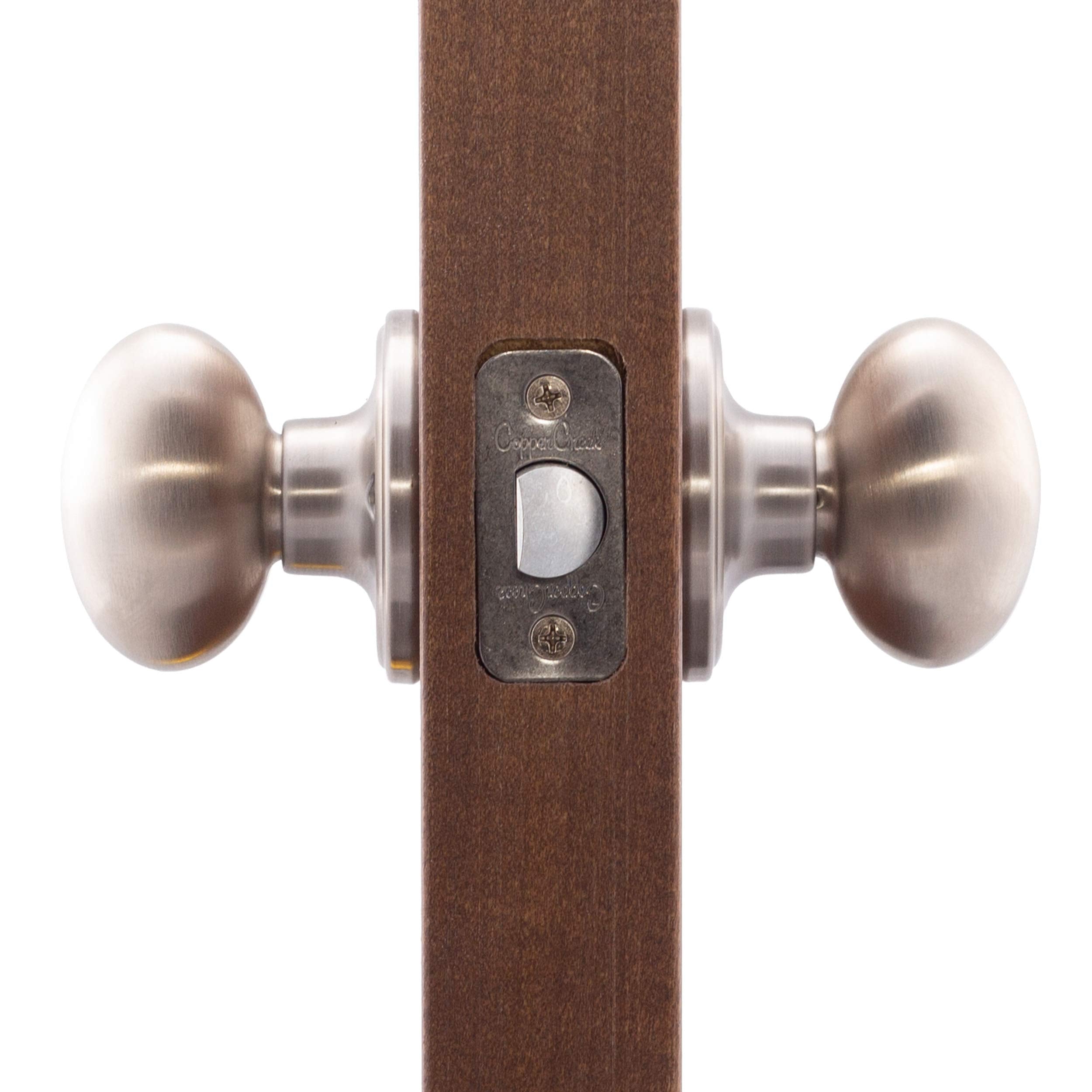 Copper Creek EK2090BC Egg Door Knob, Dummy Function, 1 Pack, in Black