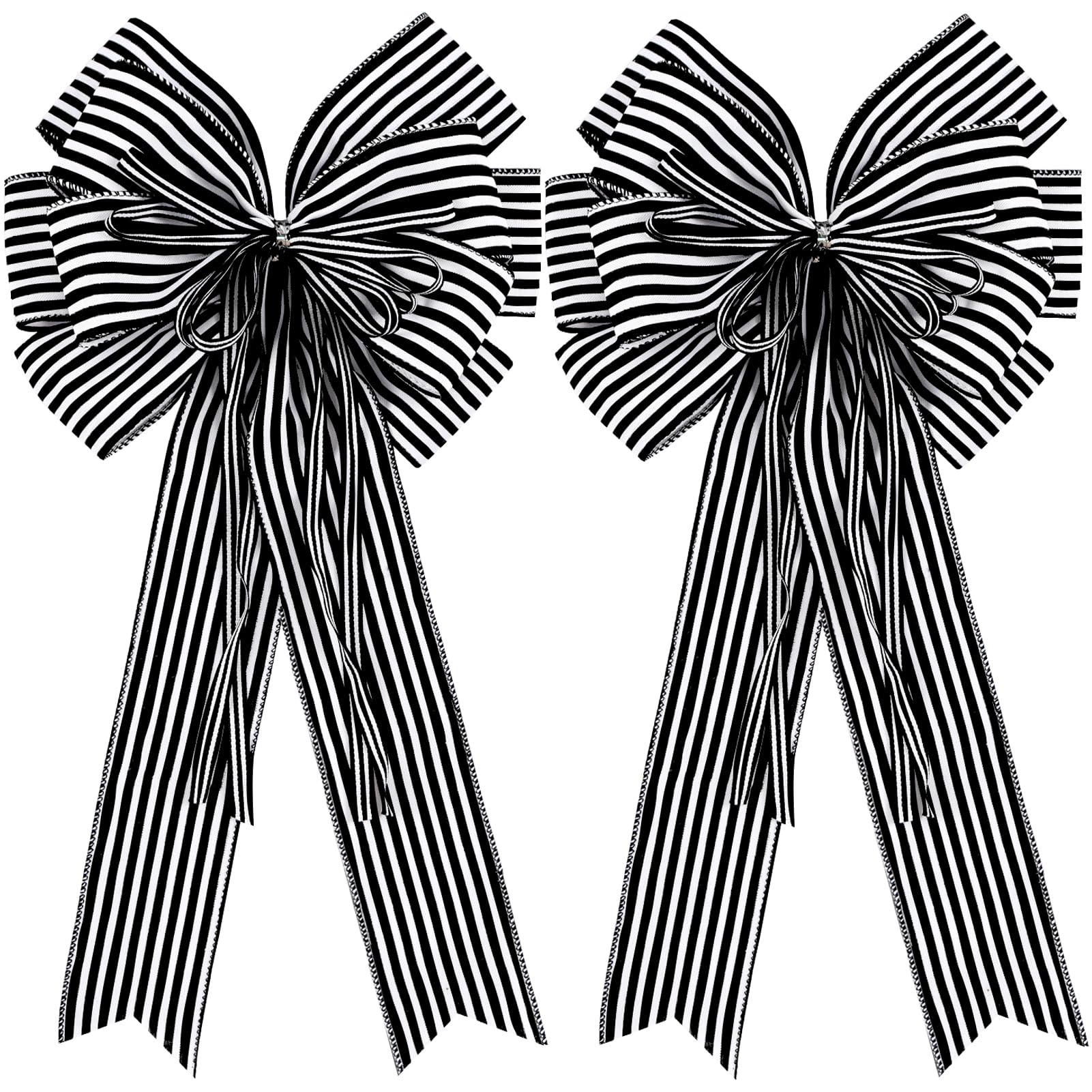 2 Pack Large Burlap Jute Hemp Rope Bows for Wreaths,Rustic Farmhouse Crafts Bow Wrapping Tree Topper Wedding Holiday Birthday Party Wall Home Boho Front Door Decorations