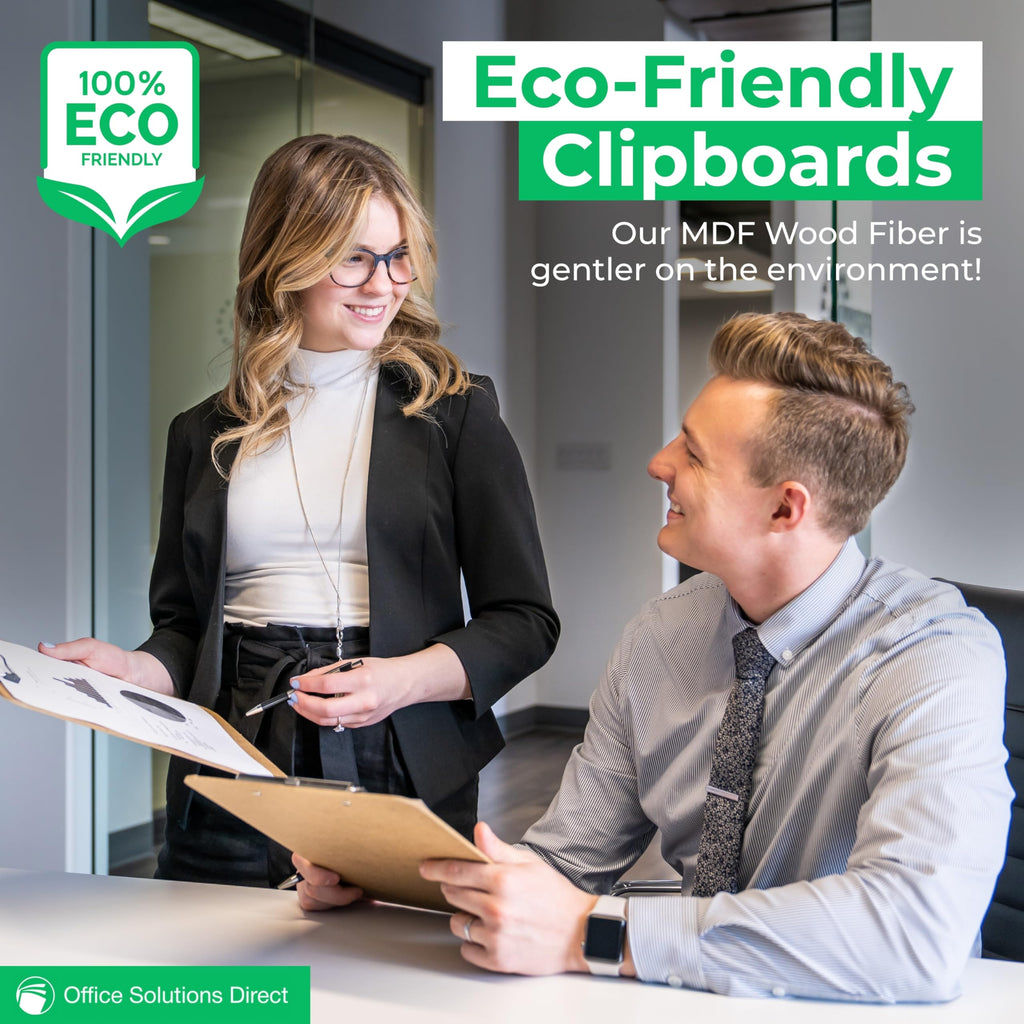 Letter Size Clipboard with Butterfly Clip (Pack of 5) - 9'' x 12.5'' Large Wood Clipboards for Classroom, Clipboards for Kids | Hardboard for Office, College, Teacher & Back to School Supplies