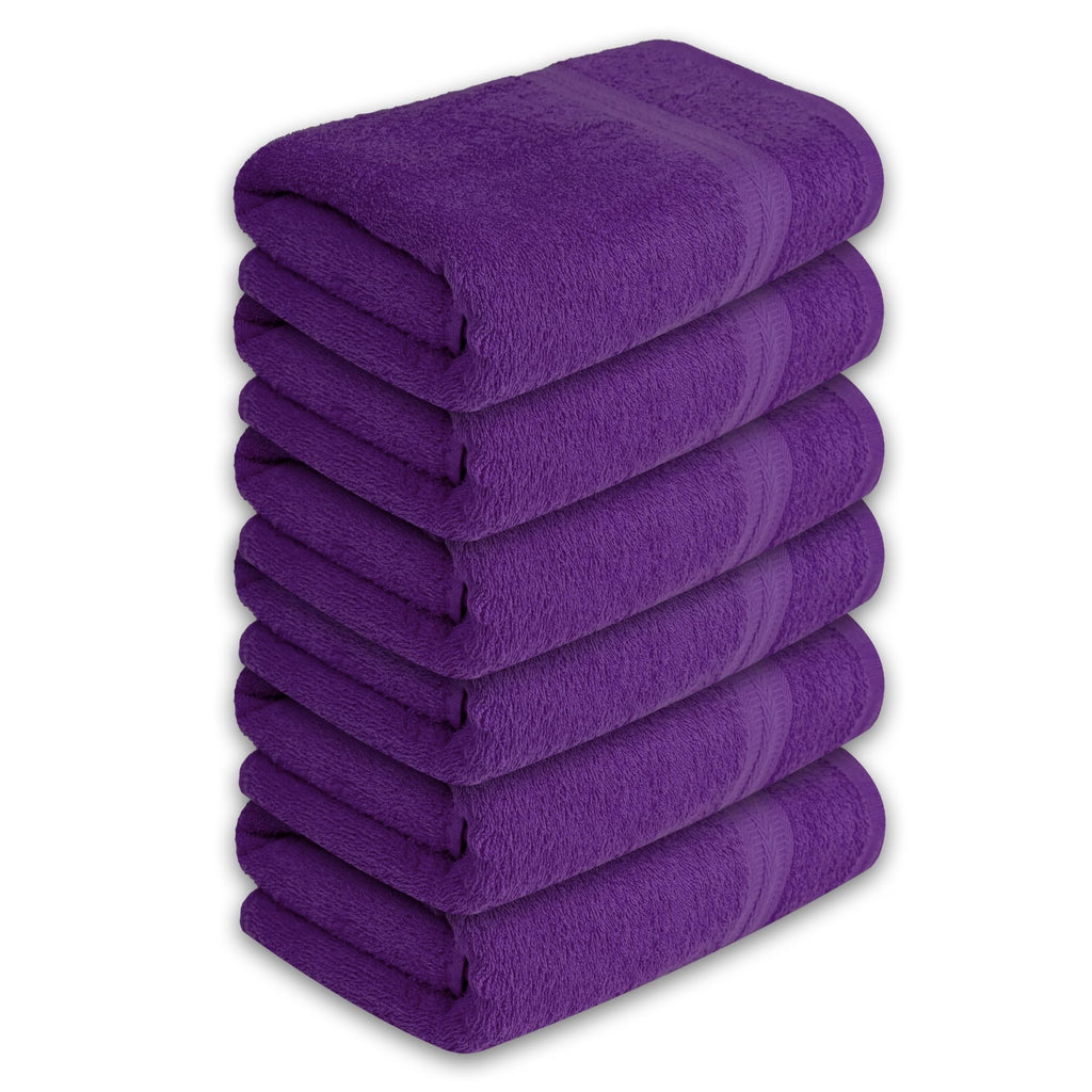 Medium Bath Towels Pack of 6 – 24x48 Inches – Soft, Quick Dry & Highly Absorbent – 100% Cotton Towels for Bathroom, Spa, Gym & Hotel – Aqua Blue