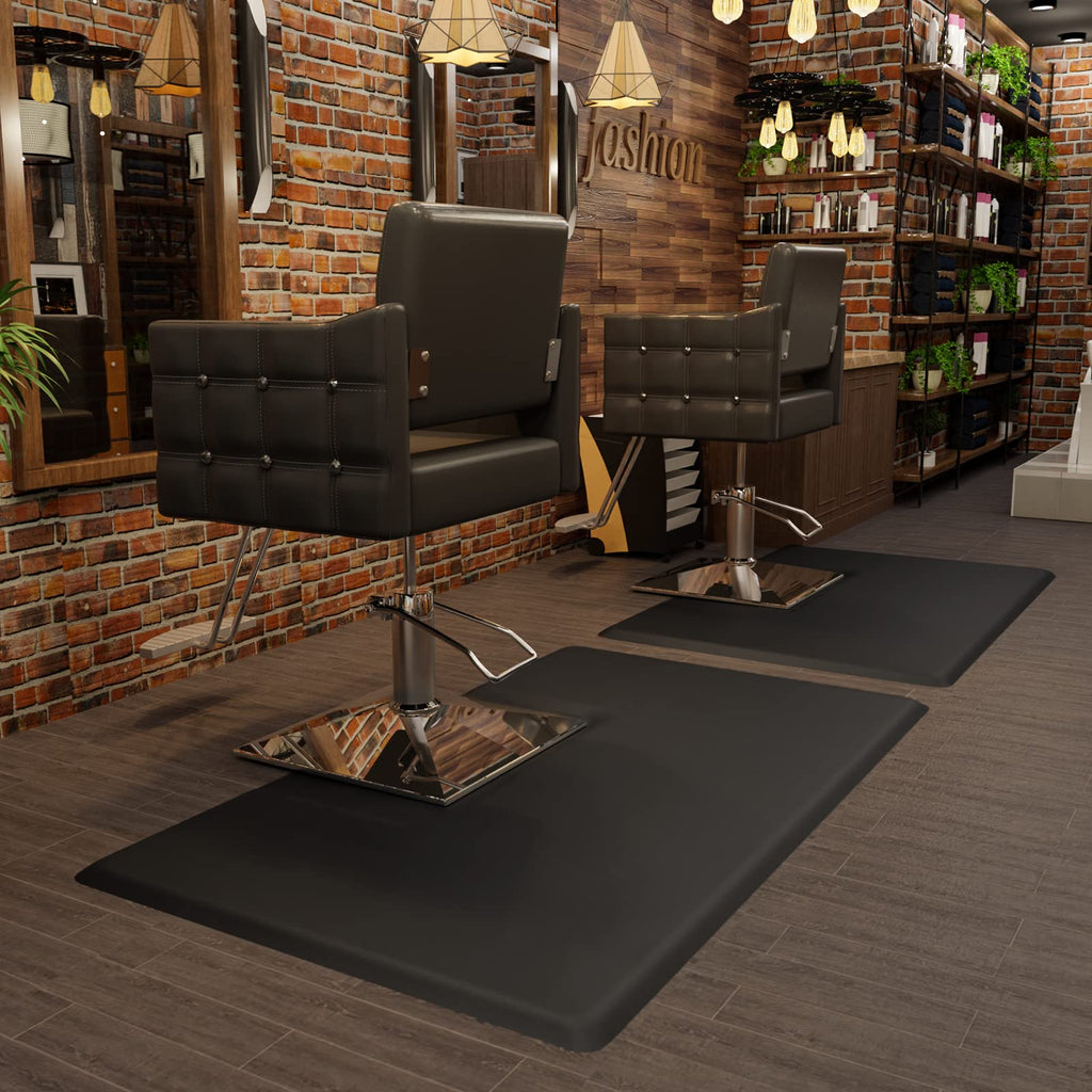 OmySalon 3' x 4' Barber Floor Mat Anti Fatigue for Stylist Standing, 1/2'' Thick Comfort Matt Square Base for Salon Styling Chair, Hair Cutting Hairdressing Beauty Equipment