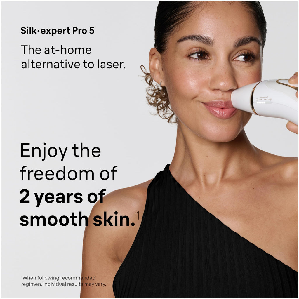 Braun IPL, Silk·Expert Pro 5, IPL Hair Removal for Women and Men, Permanent Laser Hair Reduction At-Home, 1 Head, IPL5100