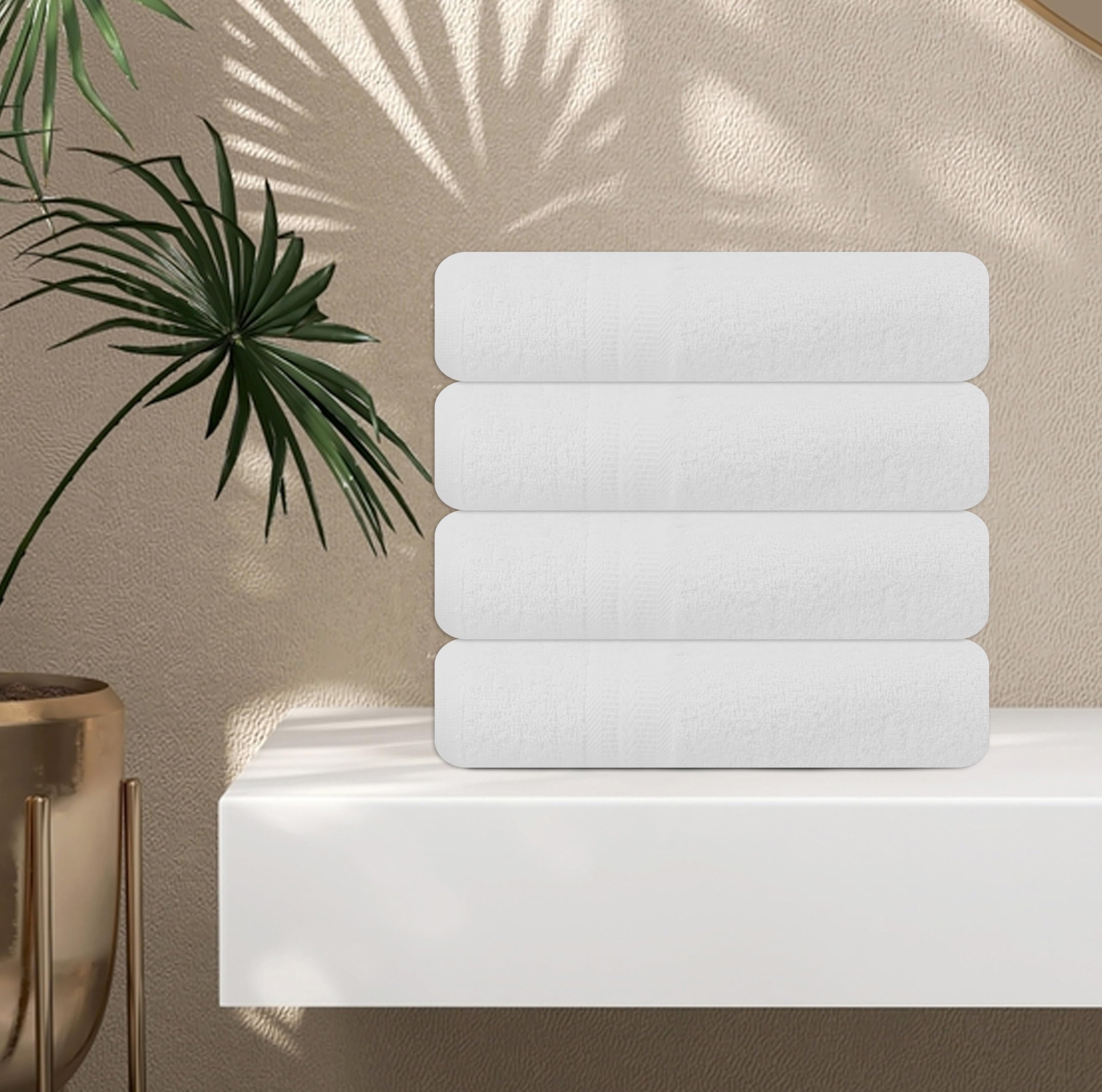 Medium Bath Towels Pack of 6 – 24x48 Inches – Soft, Quick Dry & Highly Absorbent – 100% Cotton Towels for Bathroom, Spa, Gym & Hotel – Aqua Blue