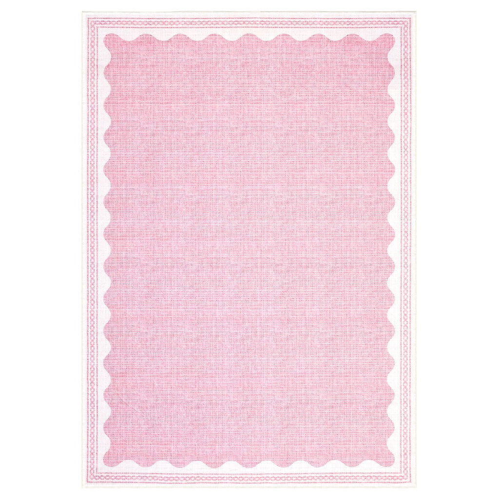 Scalloped Rug 2x3 Rugs for Entryway, Solid Blue Rugs Small Area Rug Non Slip Scalloped Bath Mat, Washable Front Door Mat Indoor Entrance,Soft Girls Nursery Dorm Carpet for Bedroom Kitchen