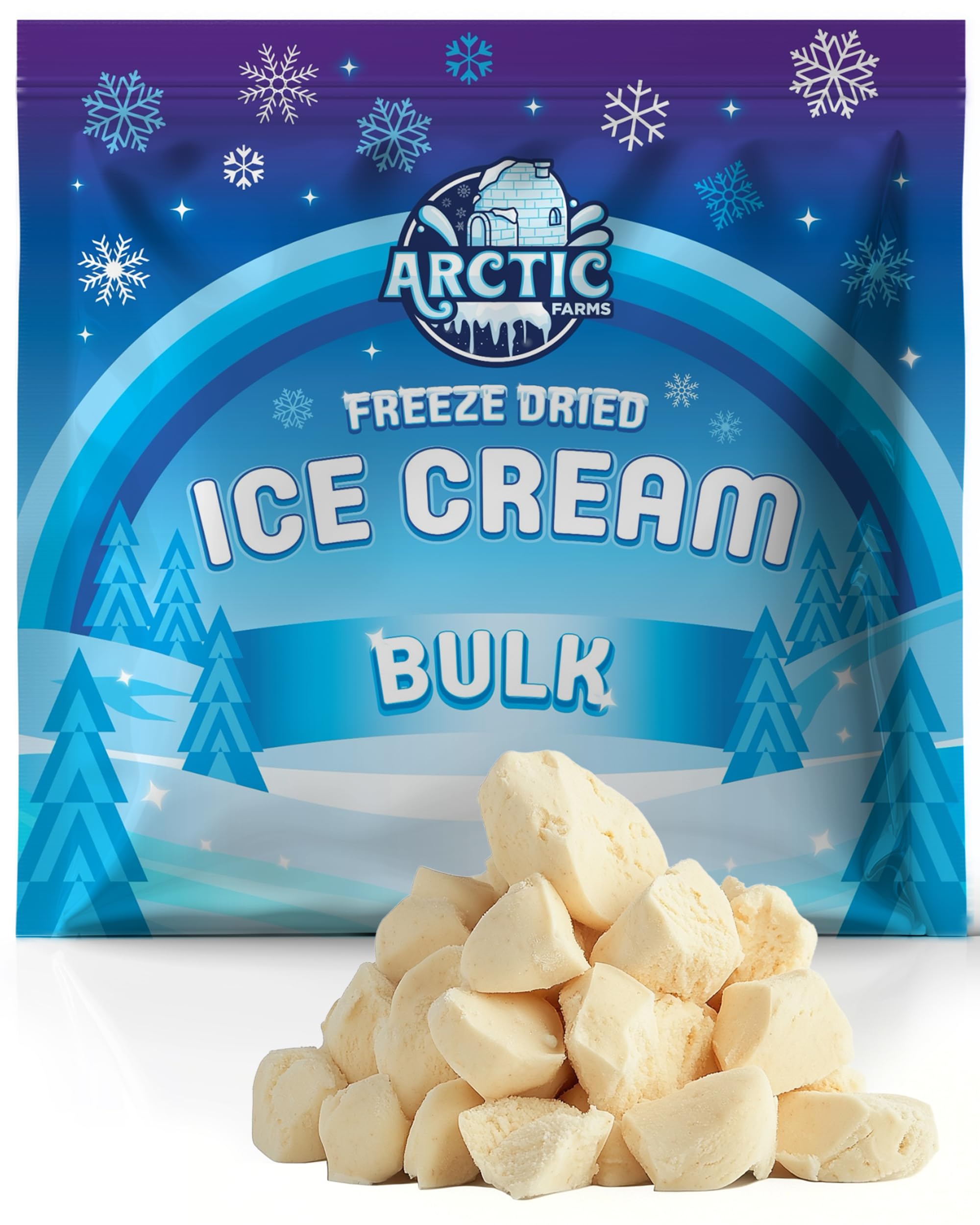 Arctic Farms Freeze Dried Ice Cream Bits Bagged and Boxed - Does Not Melt (1lb, S'mores)