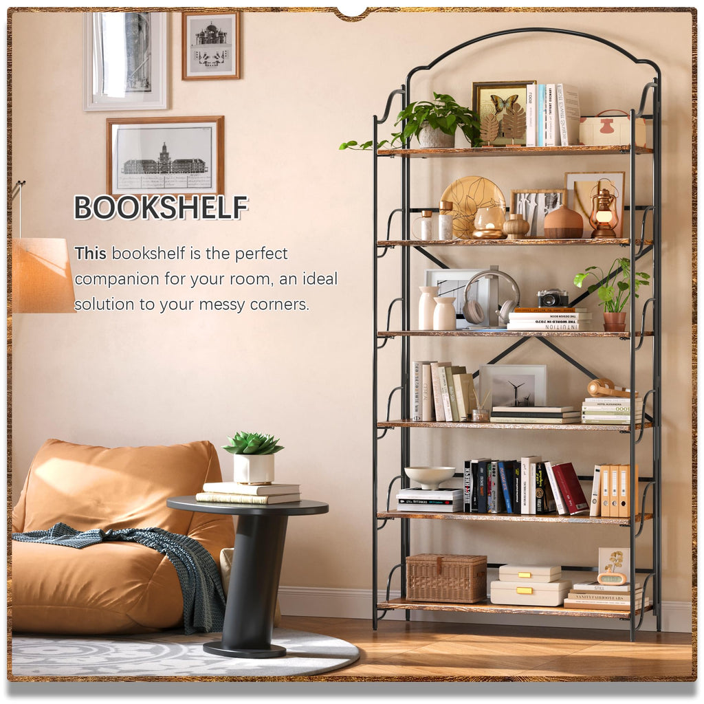 4NM No Assembly Folding Bookshelf, 3 Tiers Collapsible Book Shelves Open Industrial Foldable Storage Bookcase Shelf for Bedroom, Living Room, Home Office - Natural and White