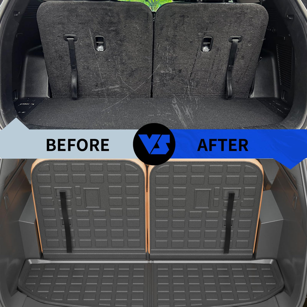 Rongtaod Back Seat Protector Compatible with 2021-2025 2026 Kia Sorento 6&7 Seats Back Seat Cover Kick Mats Cargo Liner Trunk Mat TPE All Weather 2024 Sorento Accessories (2nd Row Backrest Mat)