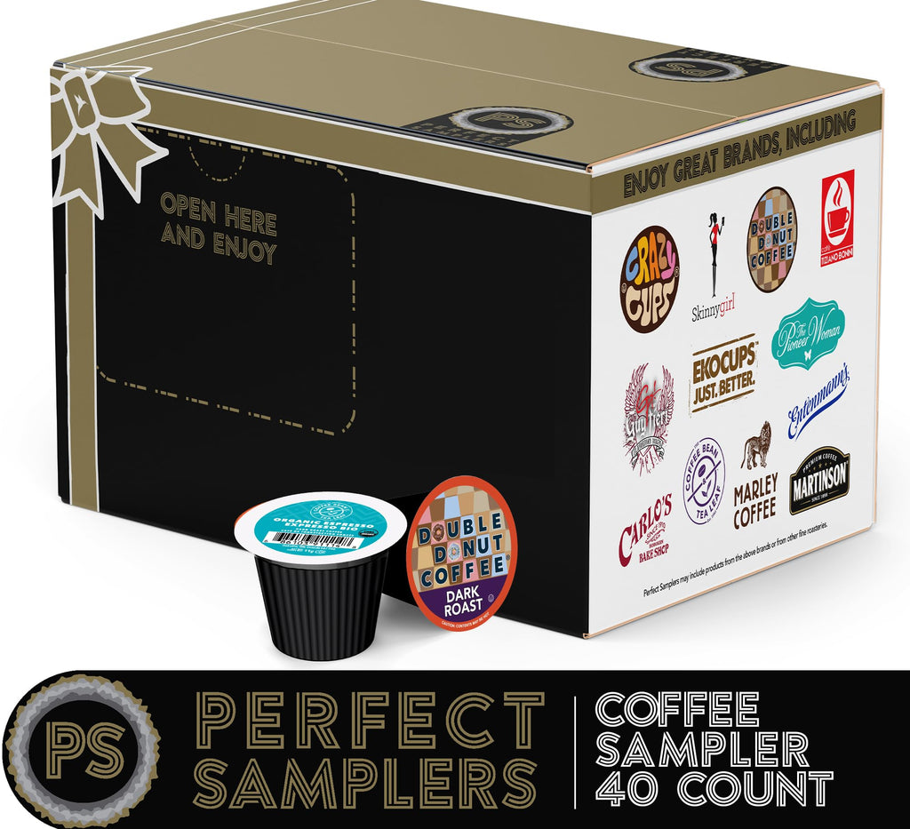 Coffee Variety Sampler, Including Dark Roast, Medium Roast, & Flavored Coffee Pods Variety Pack for Keurig K Cups Machines, Perfect Gift Set, 40 Count(Pack of 1)