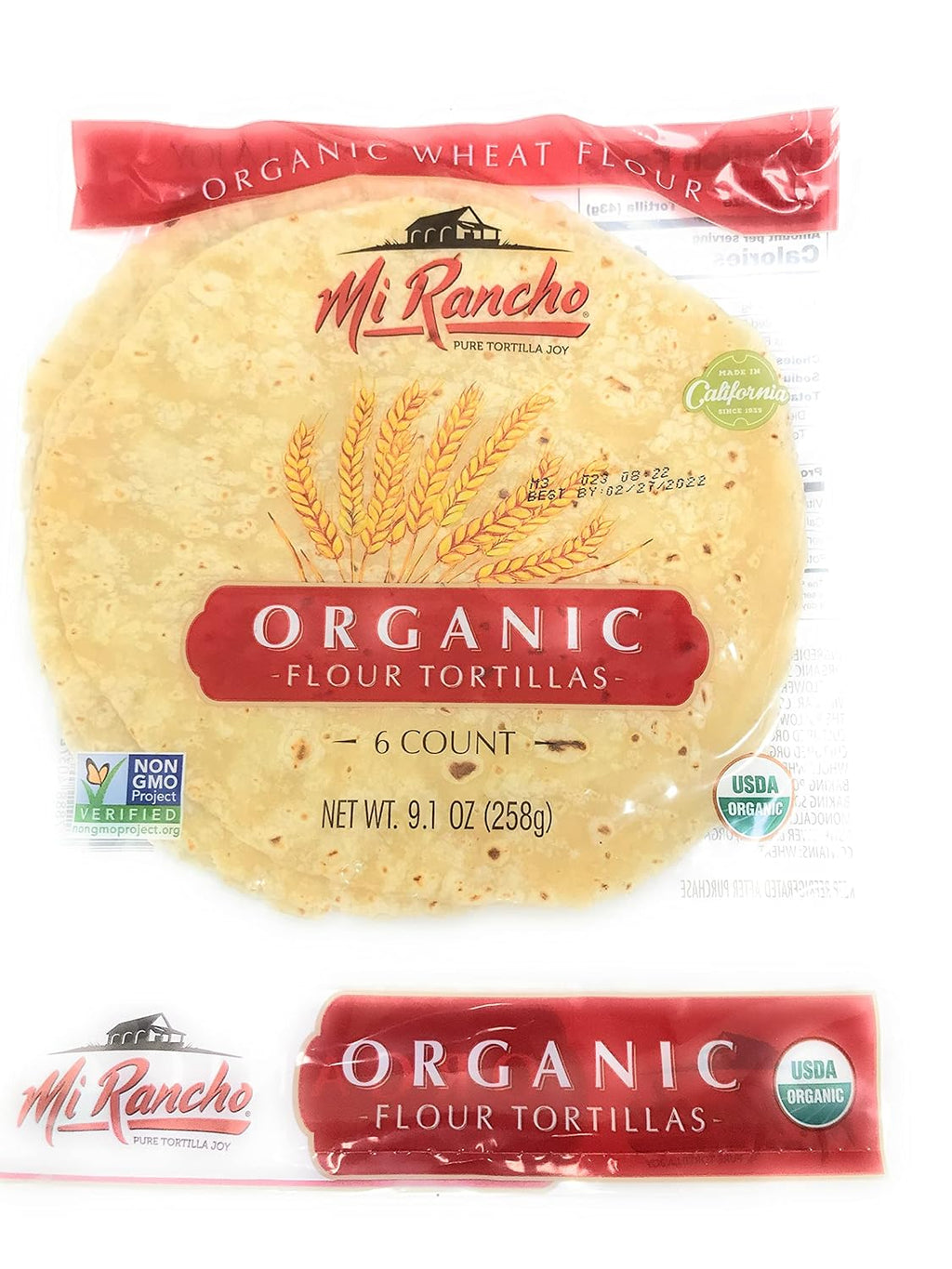 Mi Rancho Organic Flour Tortillas, 9.1 OZ