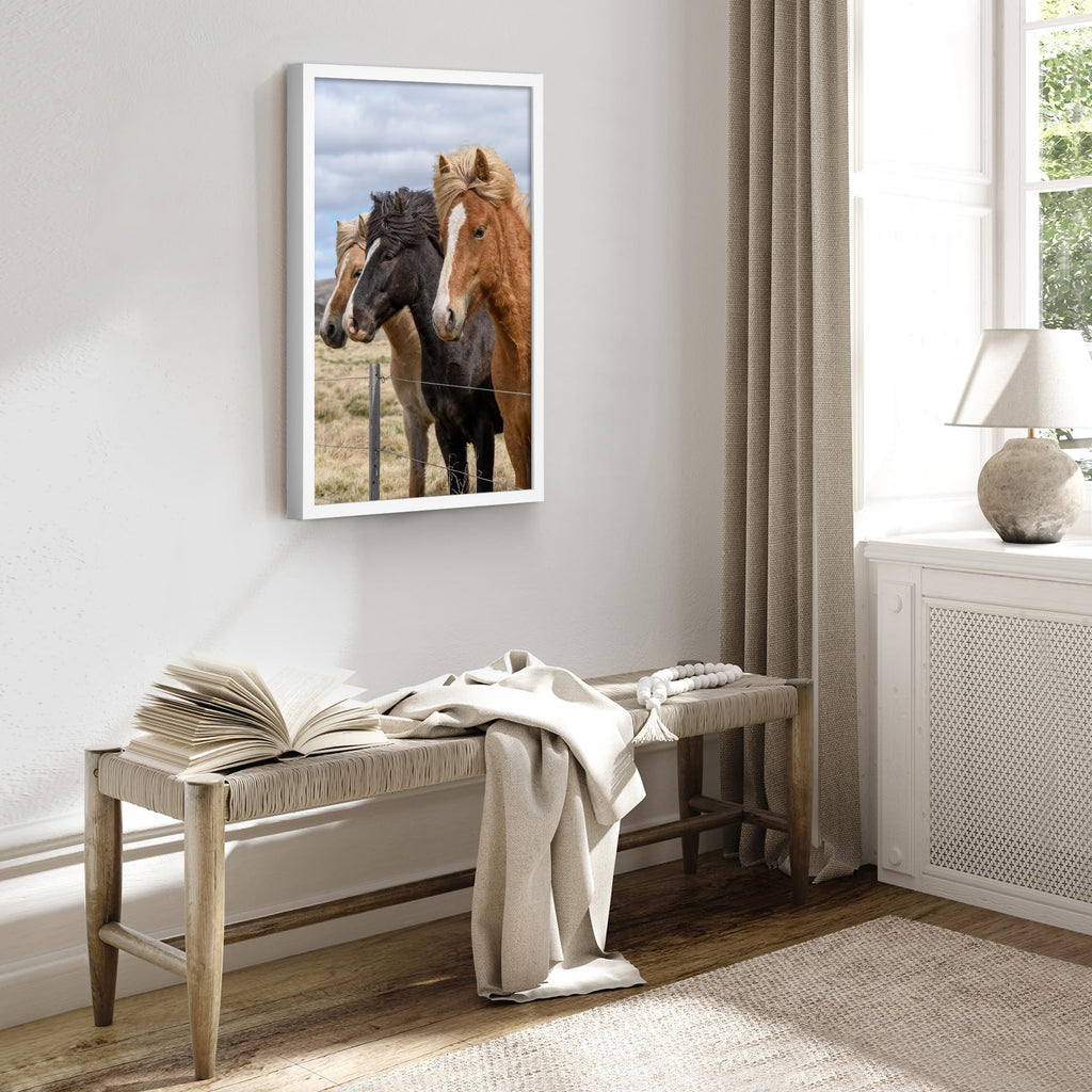 Americanflat 5x7 Picture Frame with Shatter-Resistant Glass - Soho Collection - Gallery Style Deep Molding Picture Frames for Tabletop and Wall Display - Black