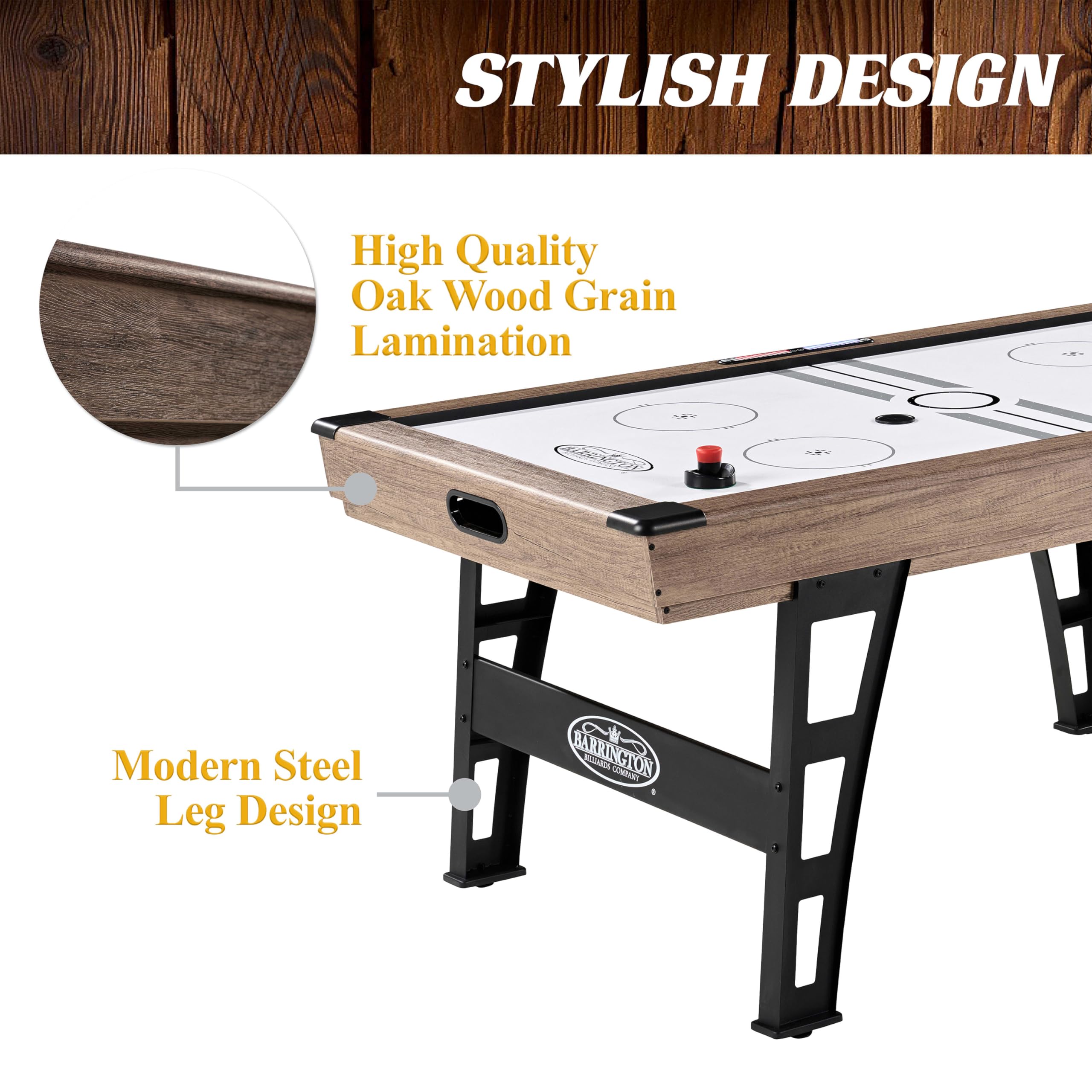 Barrington Billiards Air Hockey Table with Accessories, Perfect for Family Game Rooms | with Accessories