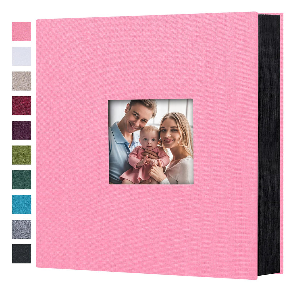 Mublalbum Small Photo Album 4x6 100 Photos Linen Cover Picture Book with Horizontal Pockets for Wedding Family Anniversary and Baby (Beige)