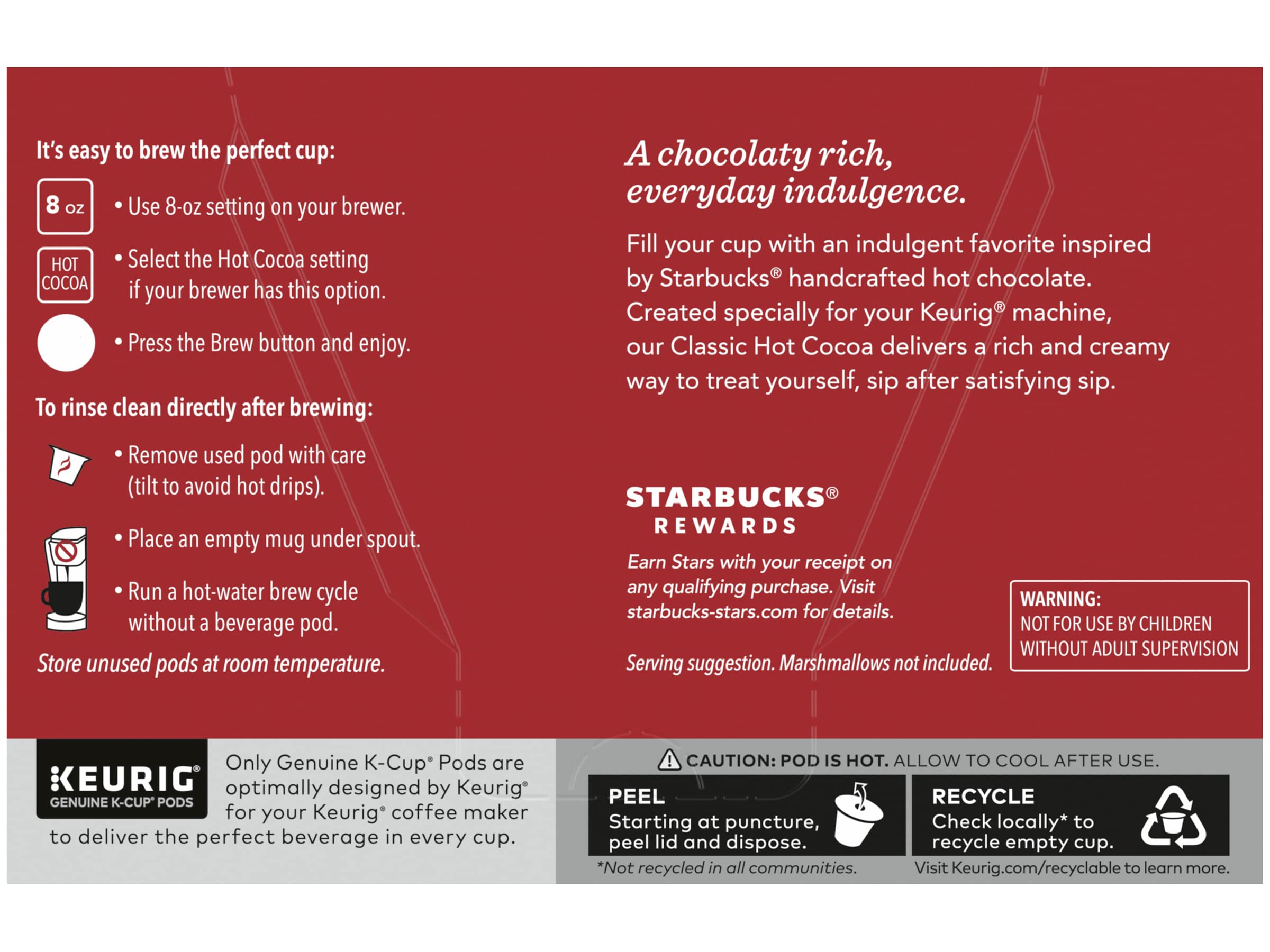 Starbucks Coffee K-Cup Variety Pack, 1 Cinnamon Dolce, 1 Hazelnut, 1 Mocha, 1 Cr�me Brulee, 1 Maple Pecan, 1 Caramel, 10 CT K-Cups, 1 CT