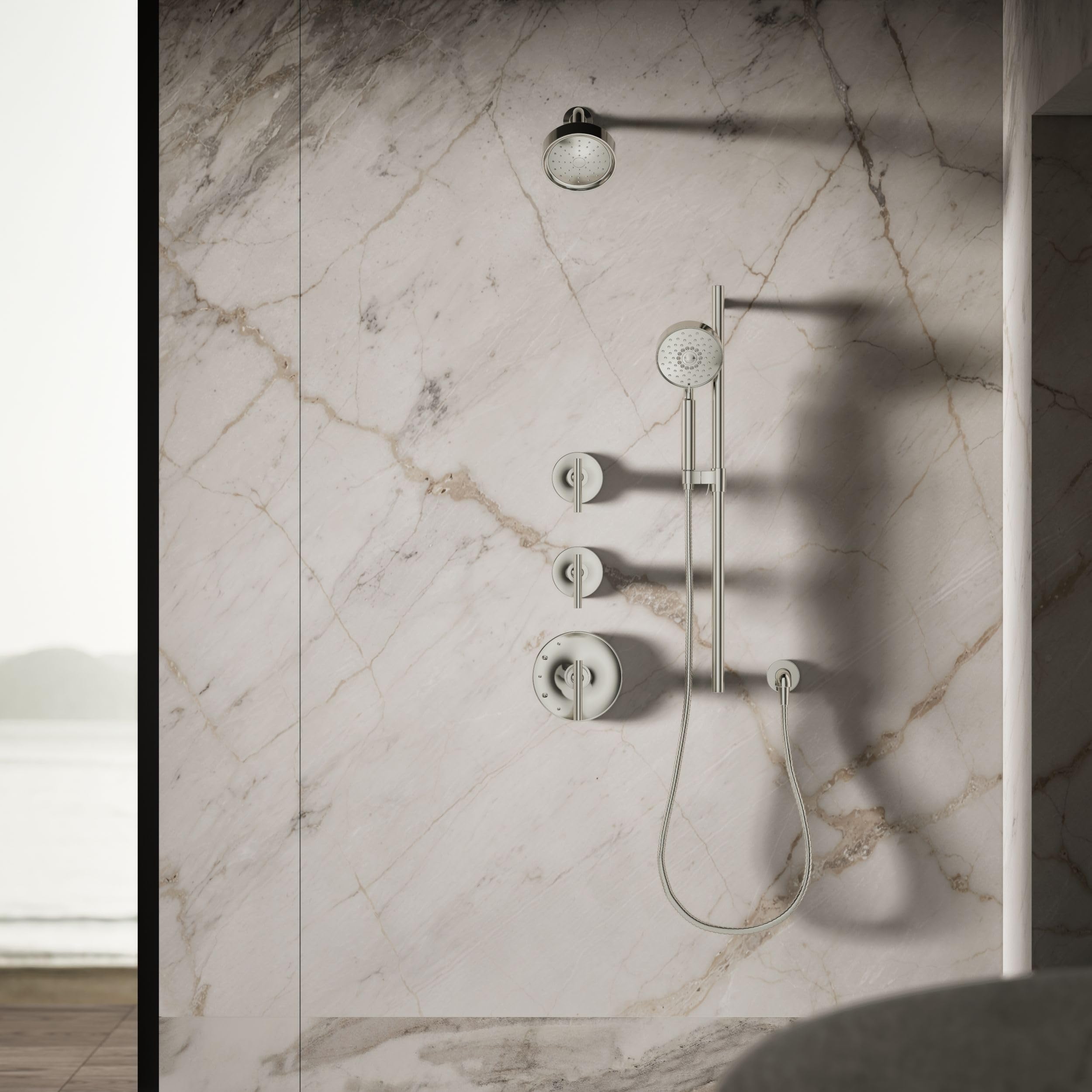 Kohler 965-AK-CP Purist® Single-function showerhead, 2.5 gpm, Polished Chrome