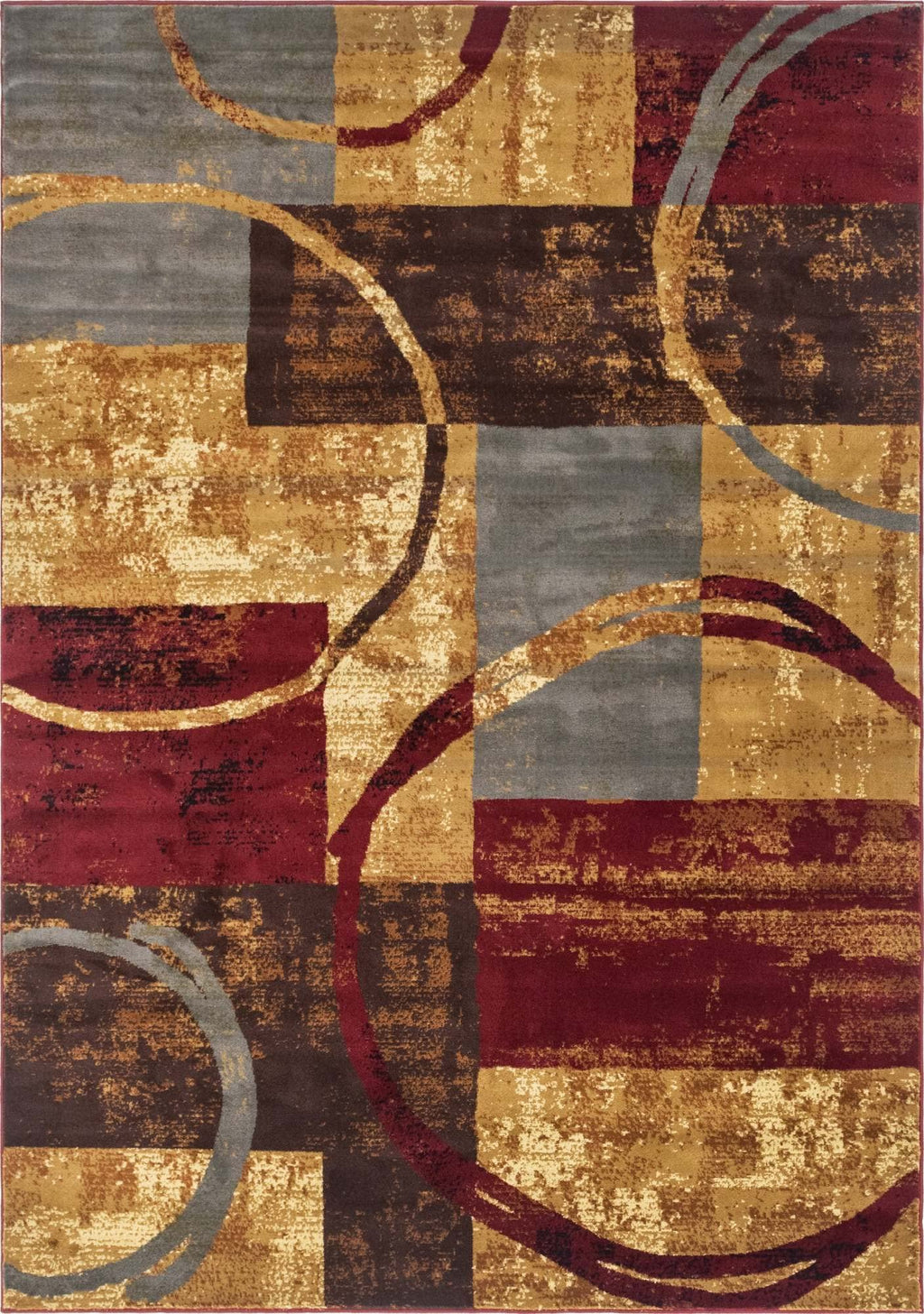 Unique Loom Barista Collection Area Rug - Kouillou (2' 2" x 3' 1" Oval, Multi/Brown)