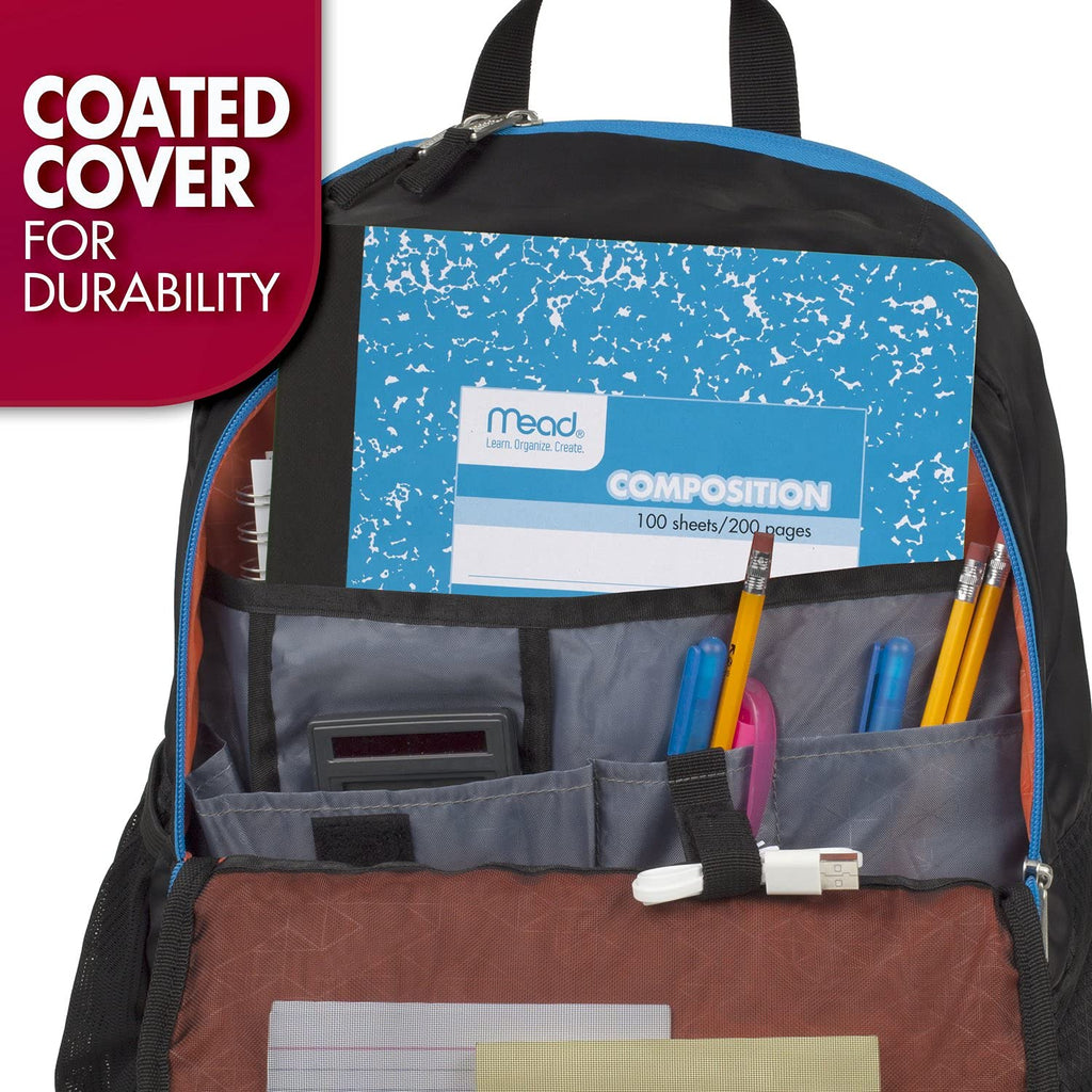 Mead Composition Notebook, 12 Pack, Wide Ruled Paper, 7-1/2" x 9-3/4", 100 Sheets per Comp Book, Colors Will Vary (963759)