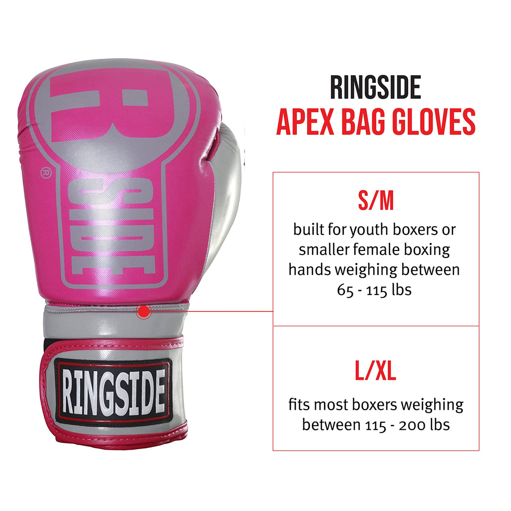 Ringside Apex Bag Gloves, IMF-Tech Boxing Gloves with Secure Wrist Support, Synthetic Boxing Gloves for Men and Women