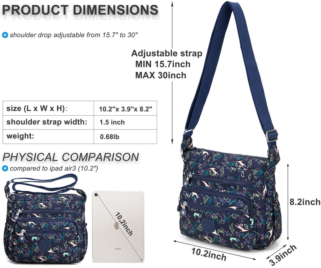 Pealwel Women Shoulder Handbag Roomy Multiple Pockets Bag Ladies Crossbody Purse Tote Top Handle Satchel