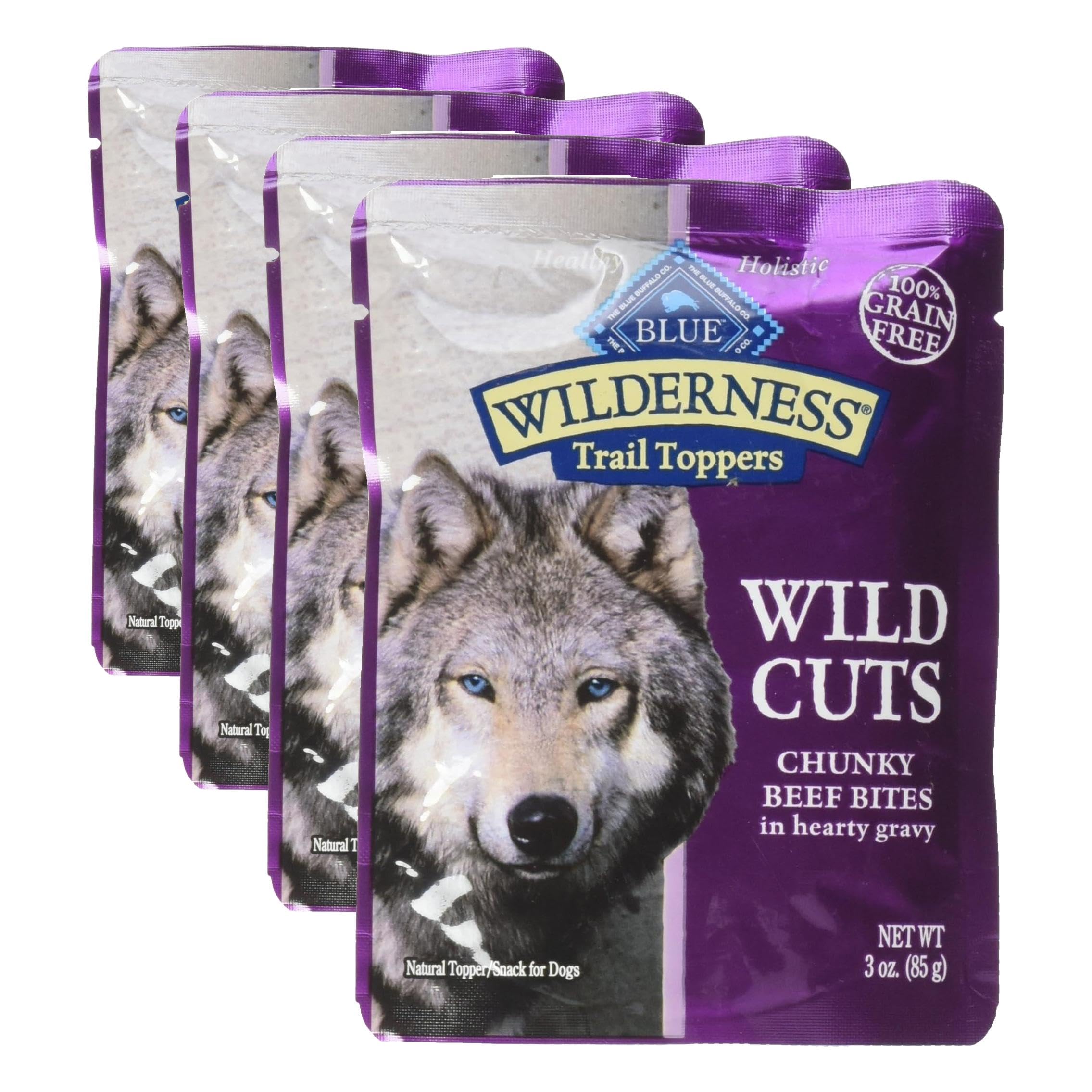 Blue Buffalo Wilderness Wild Cuts Trail Toppers Chunky Bites In Hearty Gravy - Beef - 3 Oz