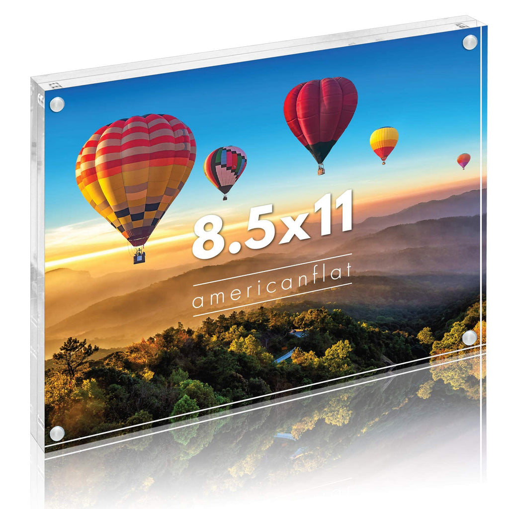 Americanflat 3.5x5 Acrylic Picture Frame - Double Sided Frames with Magnetic Corners - Transparent Acrylic Frames for Desk or Tabletop Display - 3.5x5 Picture Frame with Microfiber Cloth Included