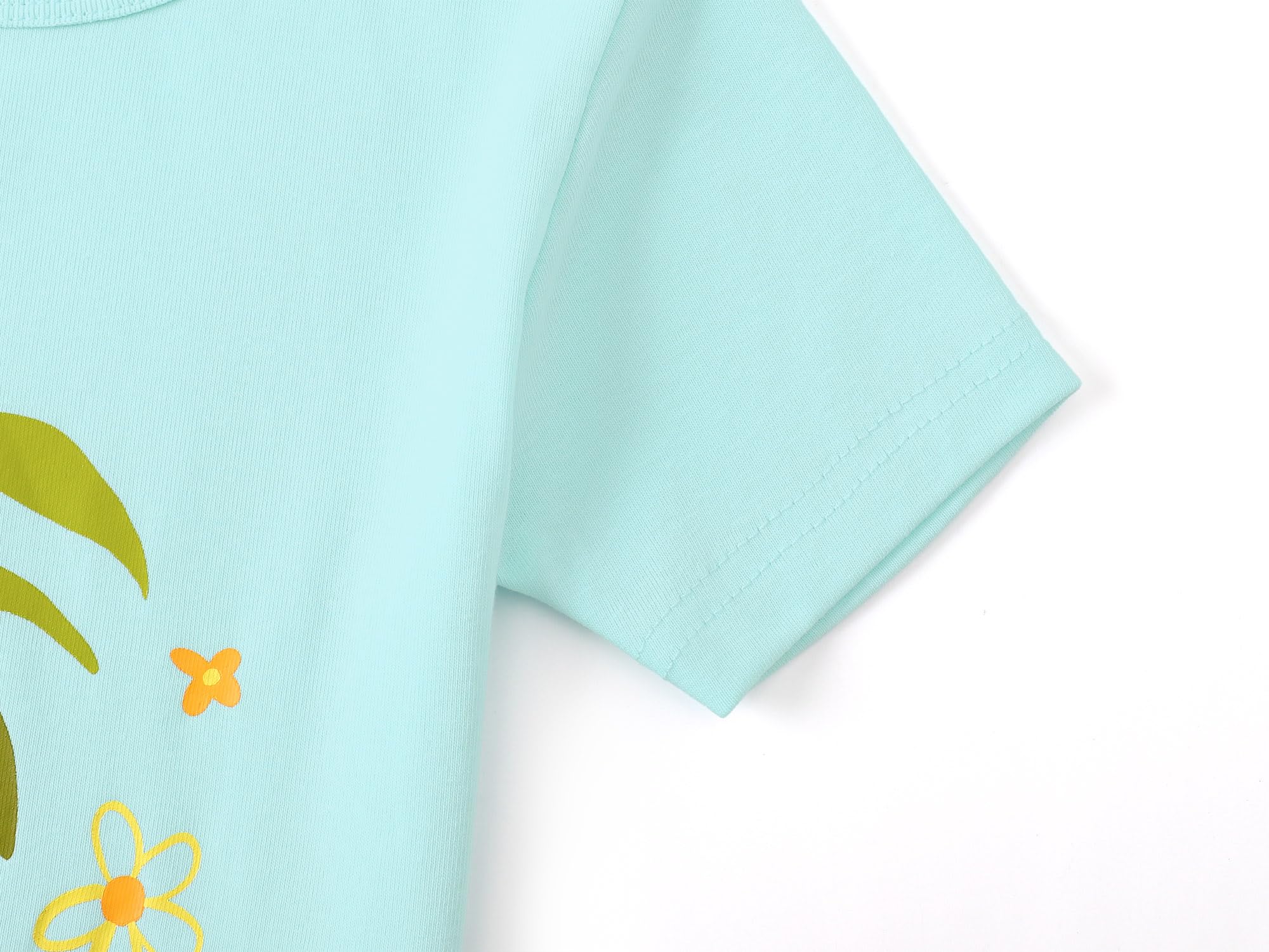 Topgal Little & Big Girls Cotton Knit Pajama 3-Piece Shorts Pants Summer PJ Set Size 4-14