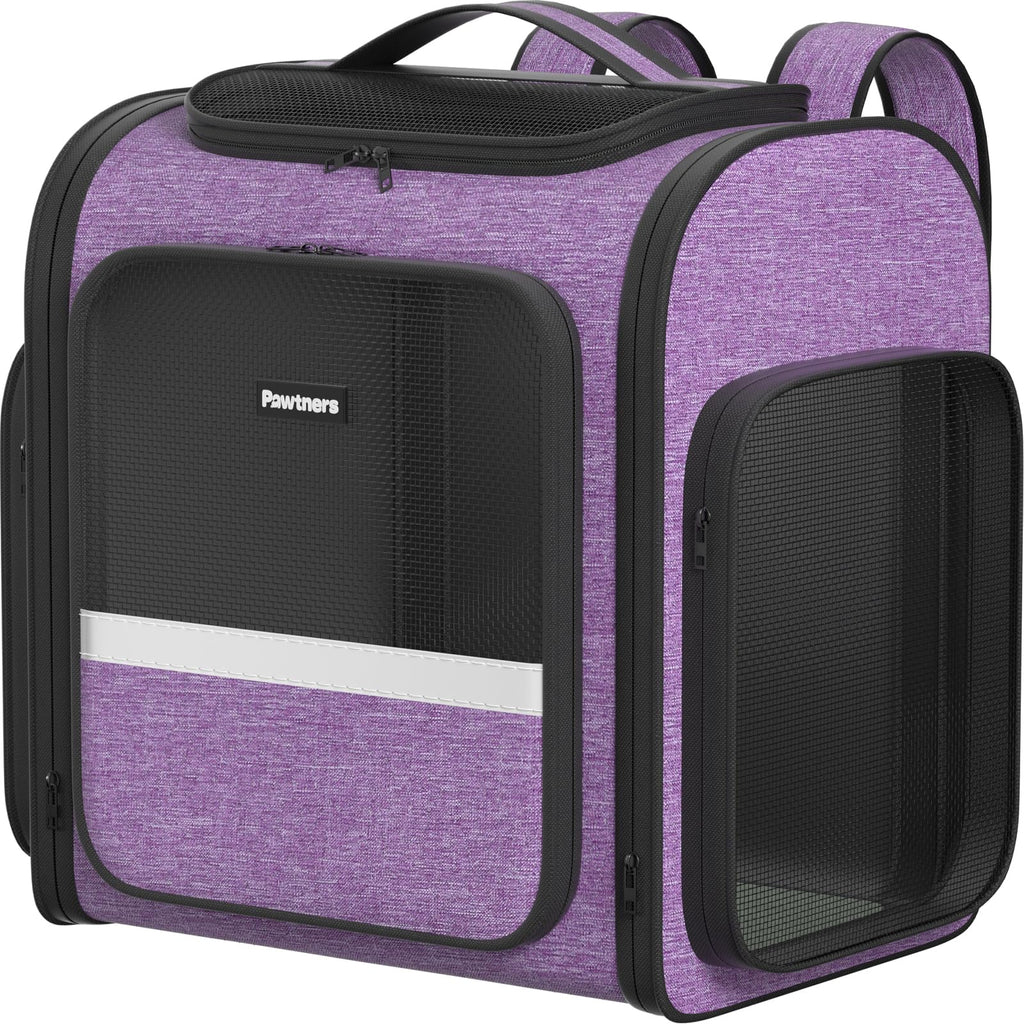 Cat Carrier Backpack with Detachable Play Tunnel, 2 in 1 Cat Tunnel Backpack Suitable for Carrying & Playing, Expandable Pet Carrier for Small Medium Kitten Puppy, Suitable for Travel Hiking Camping